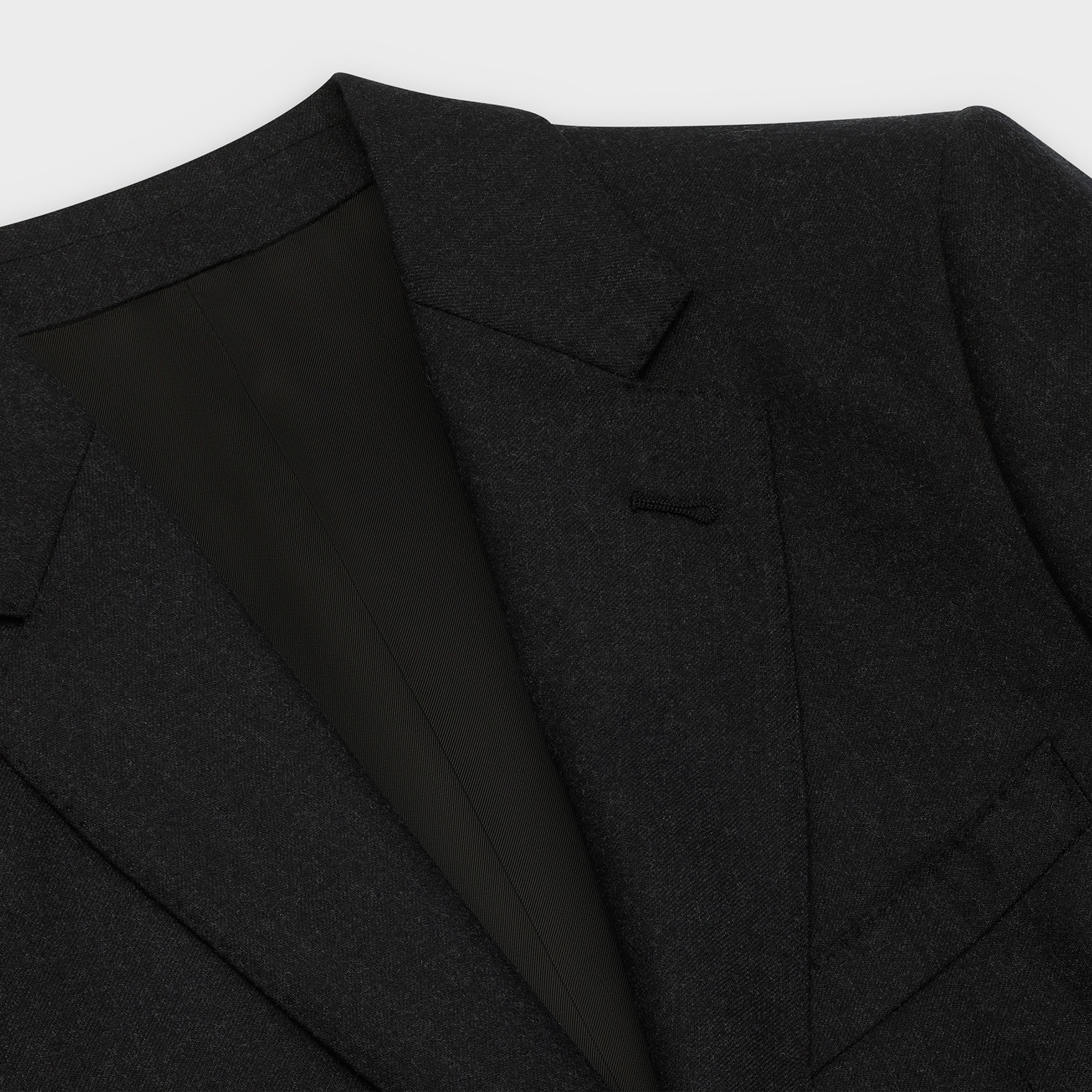 Classic suit in diagonal flannel - null | CELINE