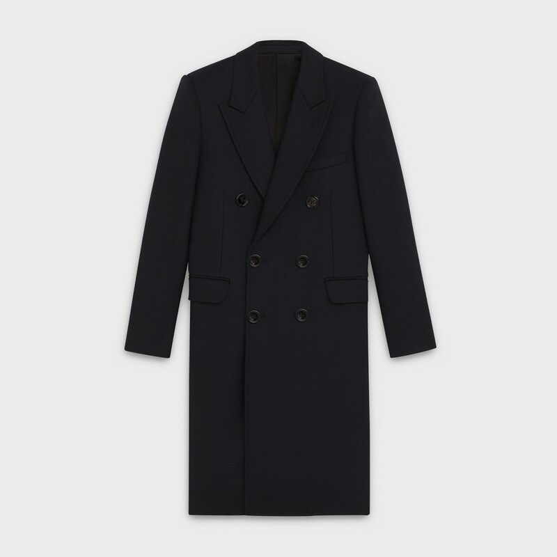 Abrigo chesterfield cruzado de lana | CELINE