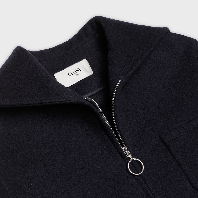 open-collar 'caban' in cashmere - null | CELINE