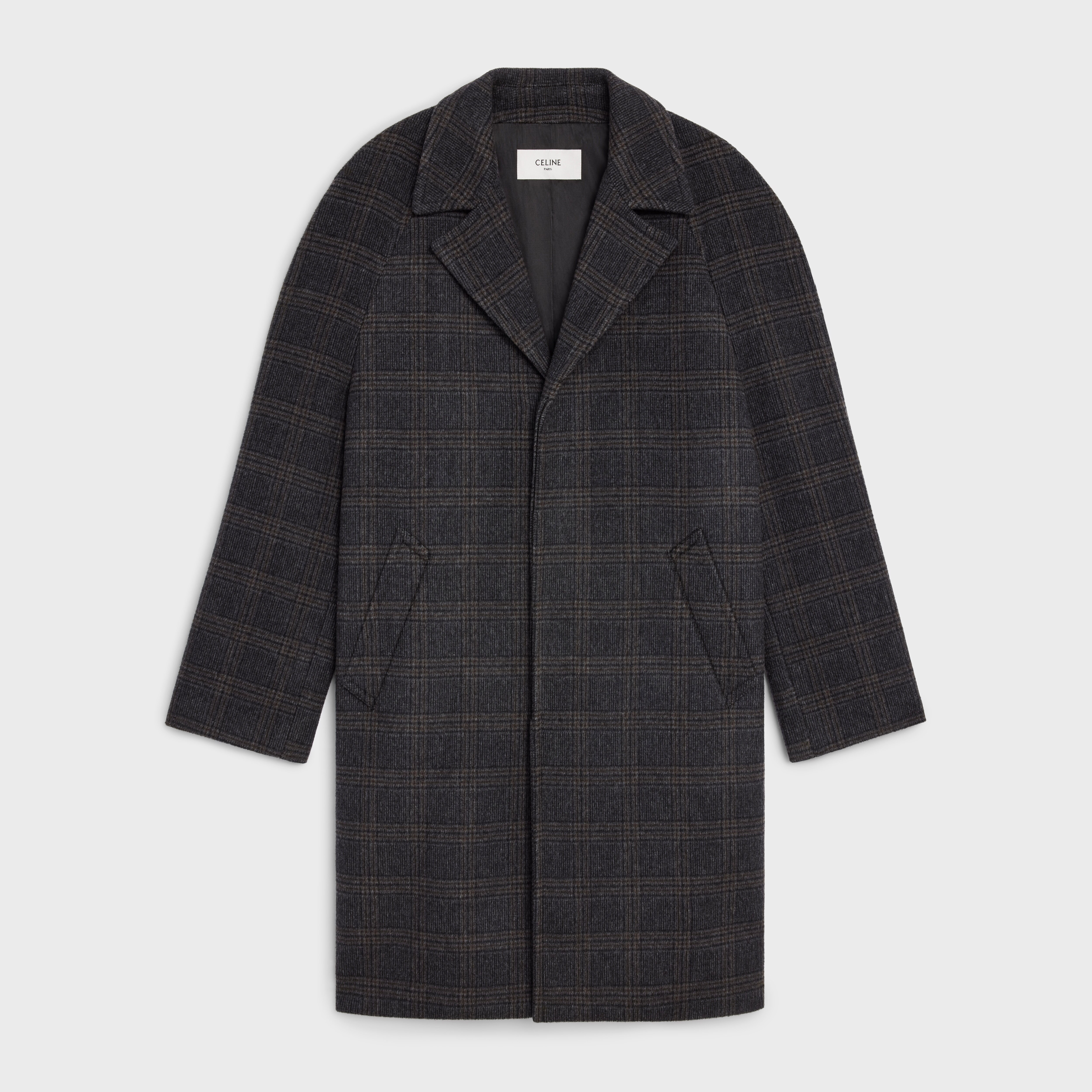 celine check coat