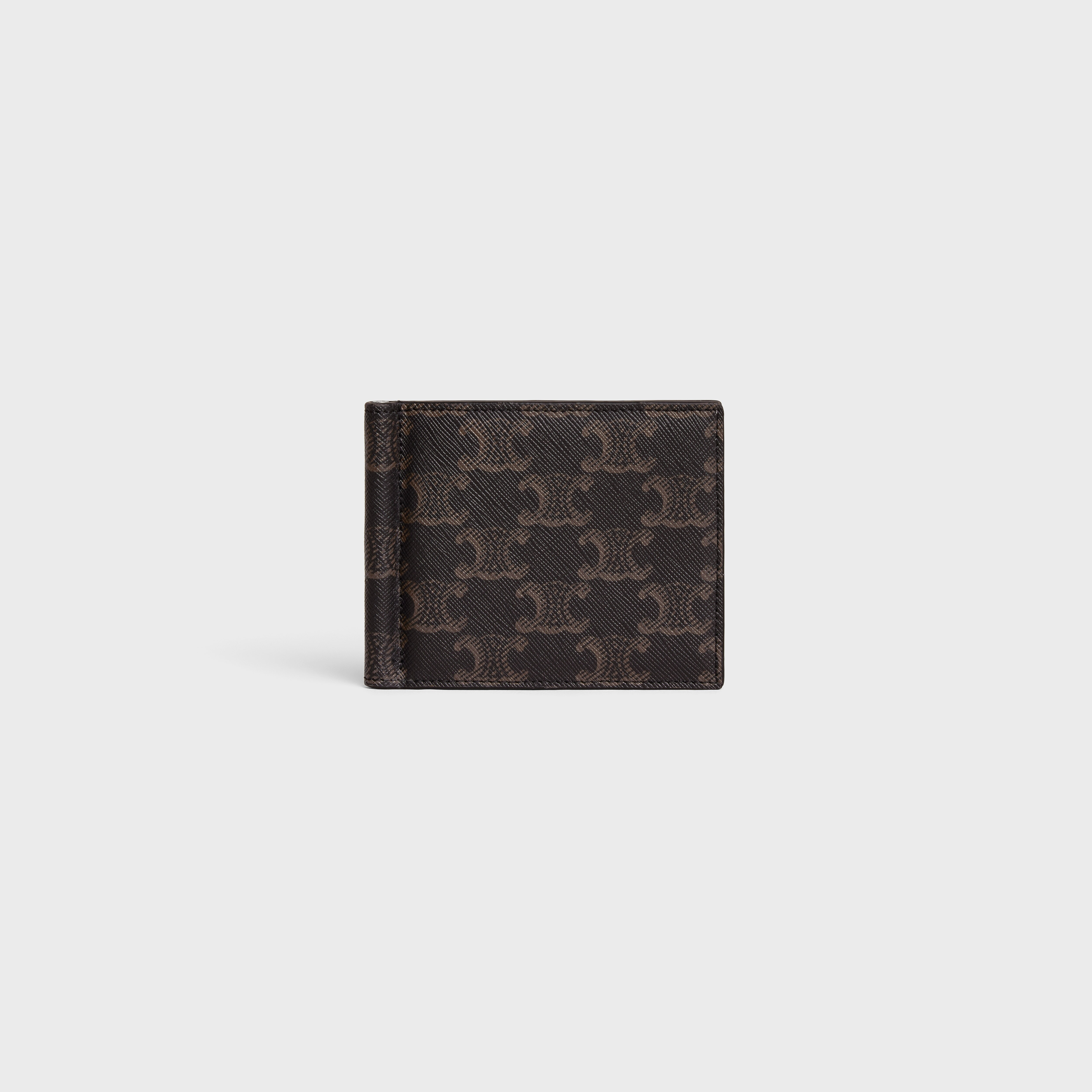 BILL CLIP WALLET IN TRIOMPHE CANVAS - BLACK | CELINE