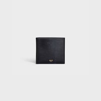 Cartera de piel de lagarto con dos pliegues - Negro - 390 RUE SAINT-HONORE - 1 | CELINE
