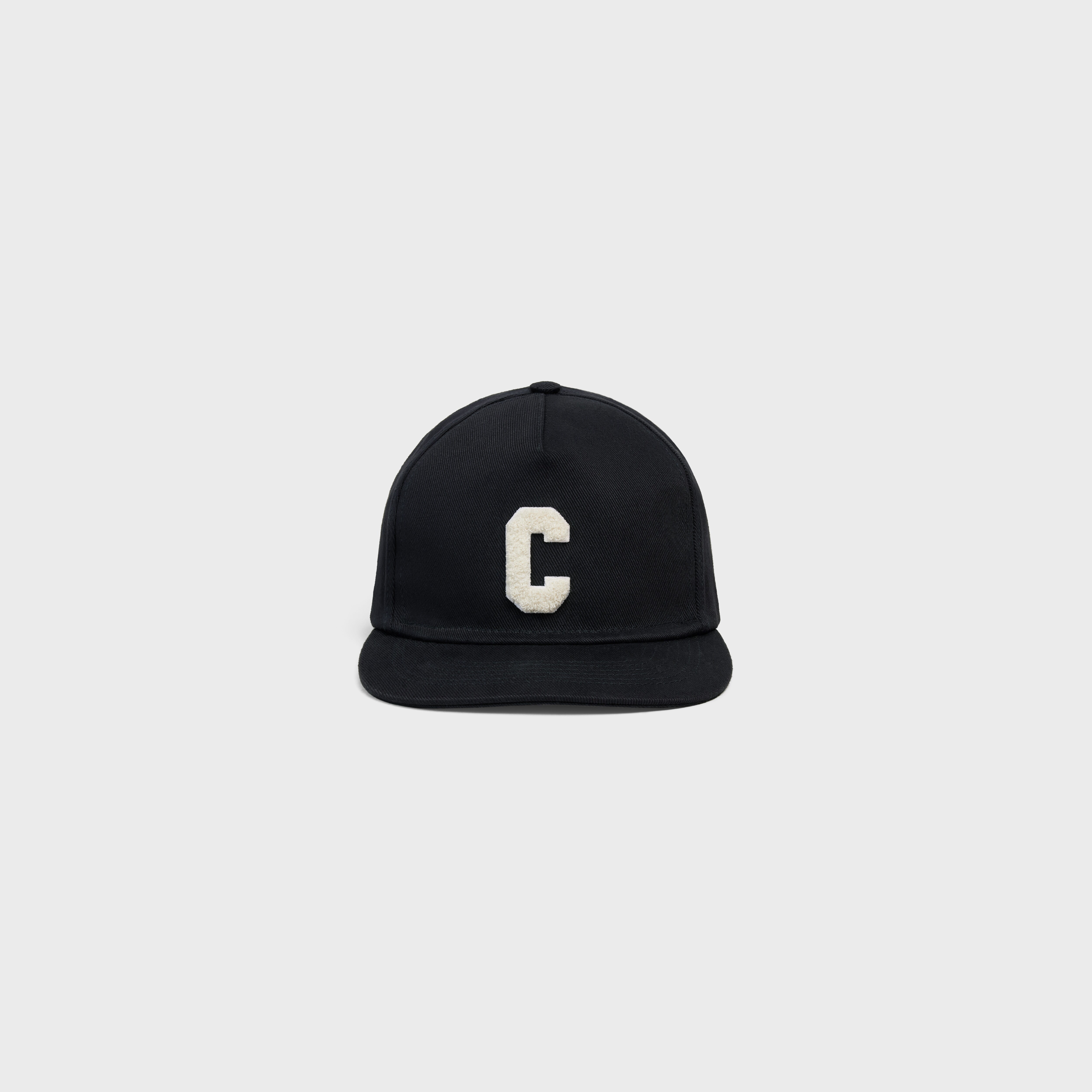 INITIAL SNAPBACK CAP IN COTTON - Black 