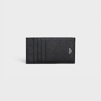 Tarjetero compacto de piel de becerro con textura granulada - Negro - 390 RUE SAINT-HONORE - 1 | CELINE