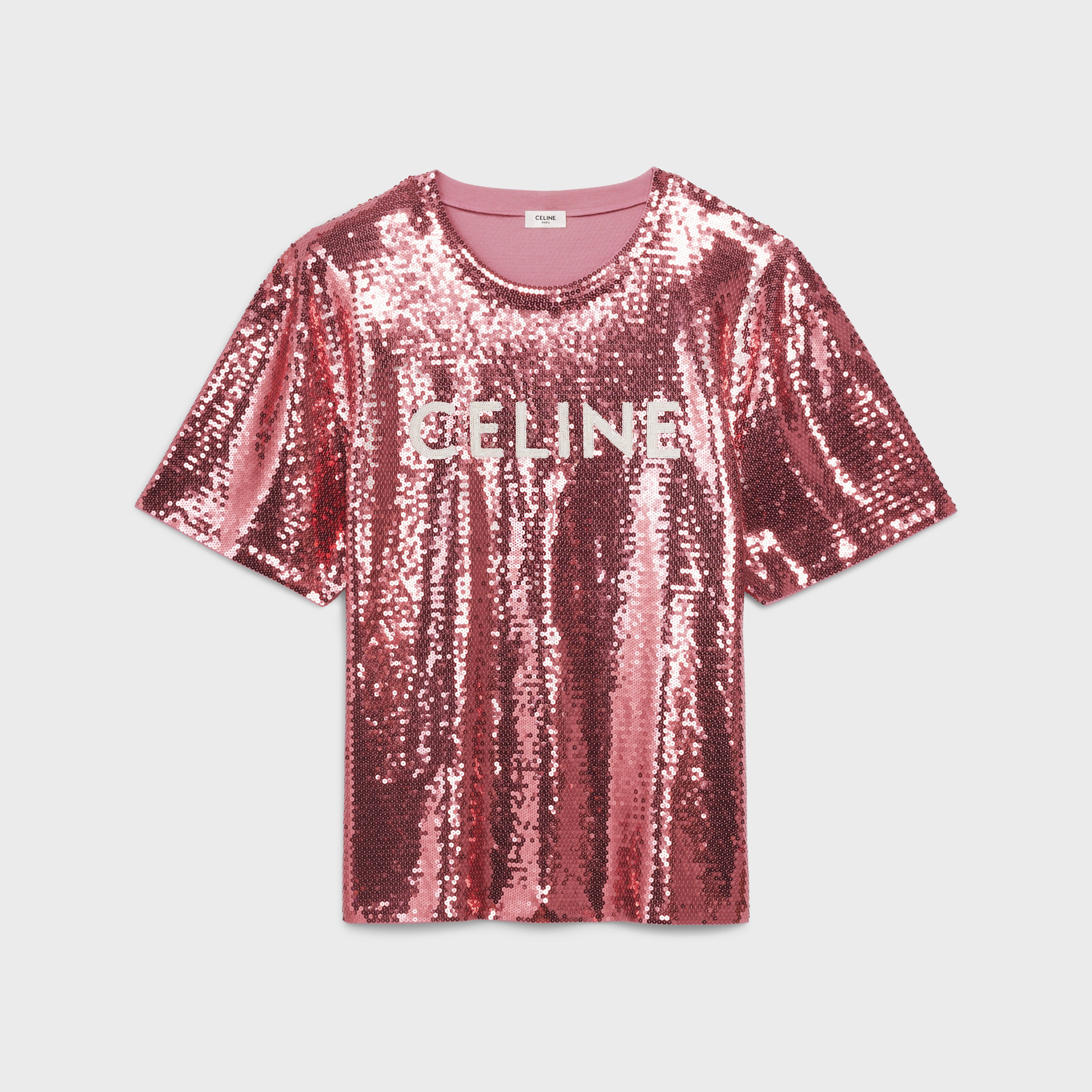 EMBROIDERED CELINE T-SHIRT IN COTTON 