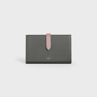 Cartera grande con correa de piel de becerro con textura granulada bicolor - Gris / rosa vintage - 390 RUE SAINT-HONORE - 1 | CELINE