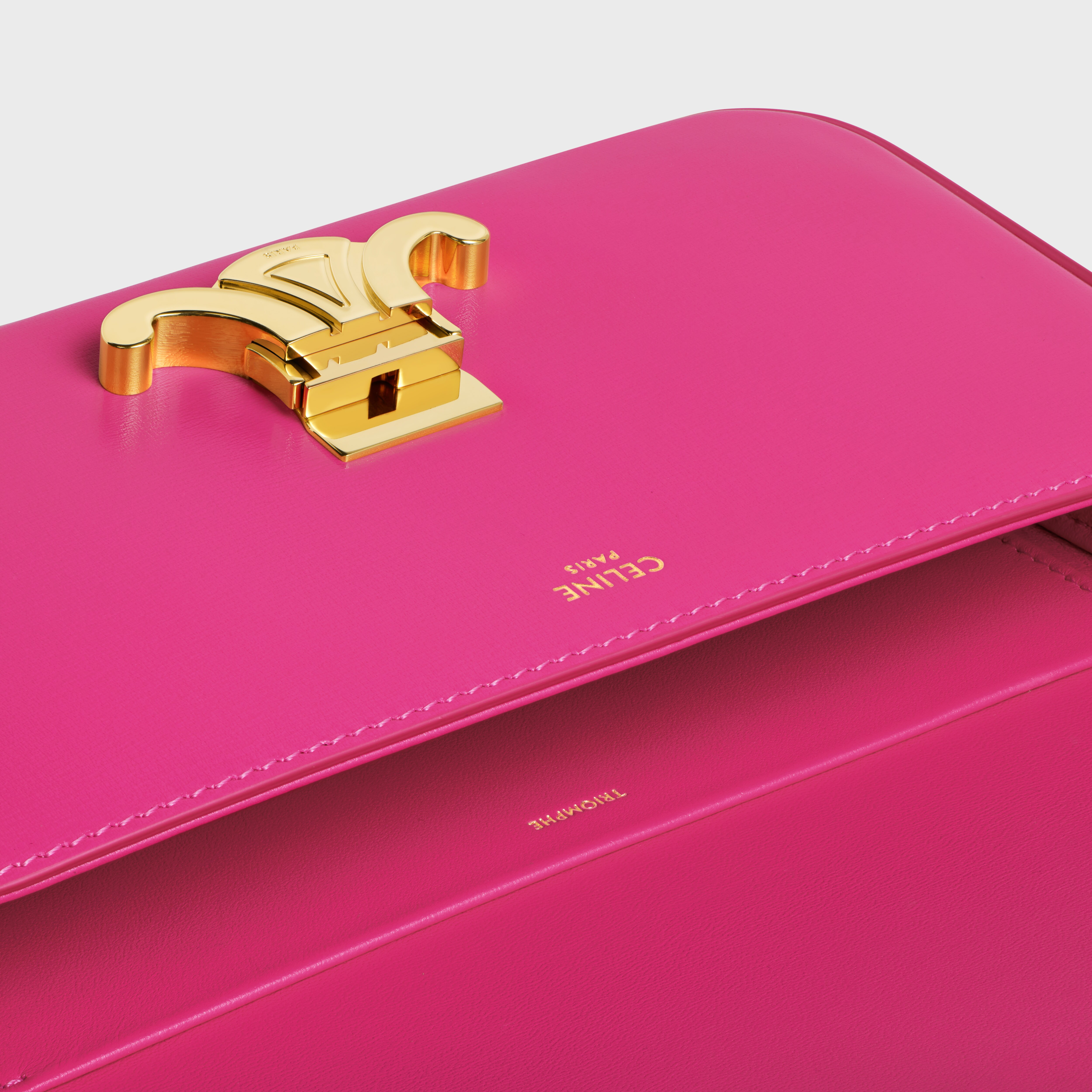 celine triomphe shoulder bag pink