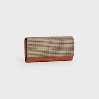 Cartera grande con solapa de tweed y piel de becerro - Tostado - 390 RUE SAINT-HONORE - 2 | CELINE