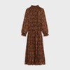 folk dress in printed silk lamé | CELINE