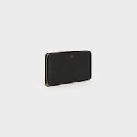 Cartera grande con cremallera de piel de becerro con textura granulada - Negro - 390 RUE SAINT-HONORE - 2 | CELINE