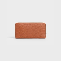 Cartera grande de piel de becerro lisa repujada con cremallera - Tostado - 390 RUE SAINT-HONORE - 2 | CELINE
