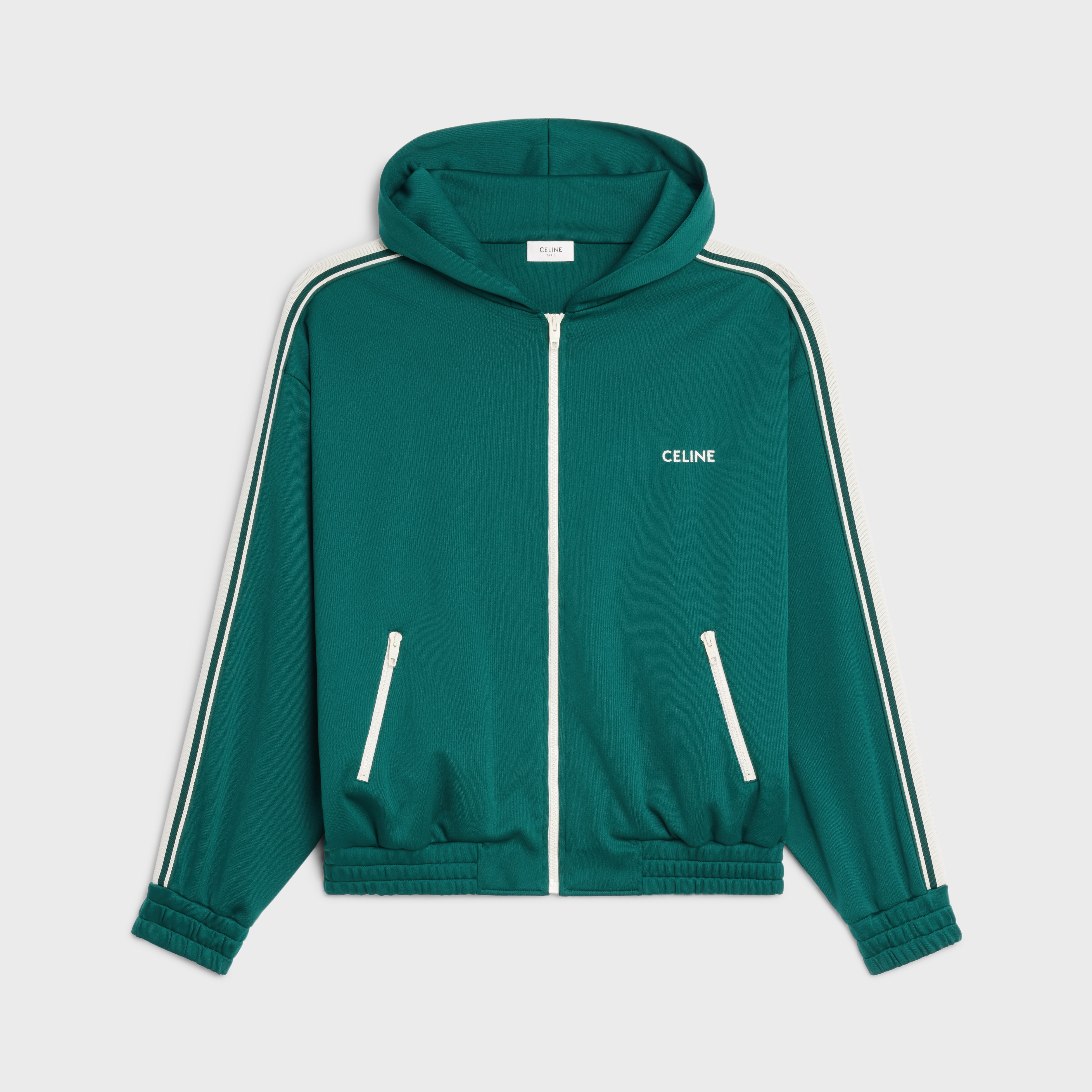 REVERSIBLE CELINE ZIP-UP HOODIE IN 