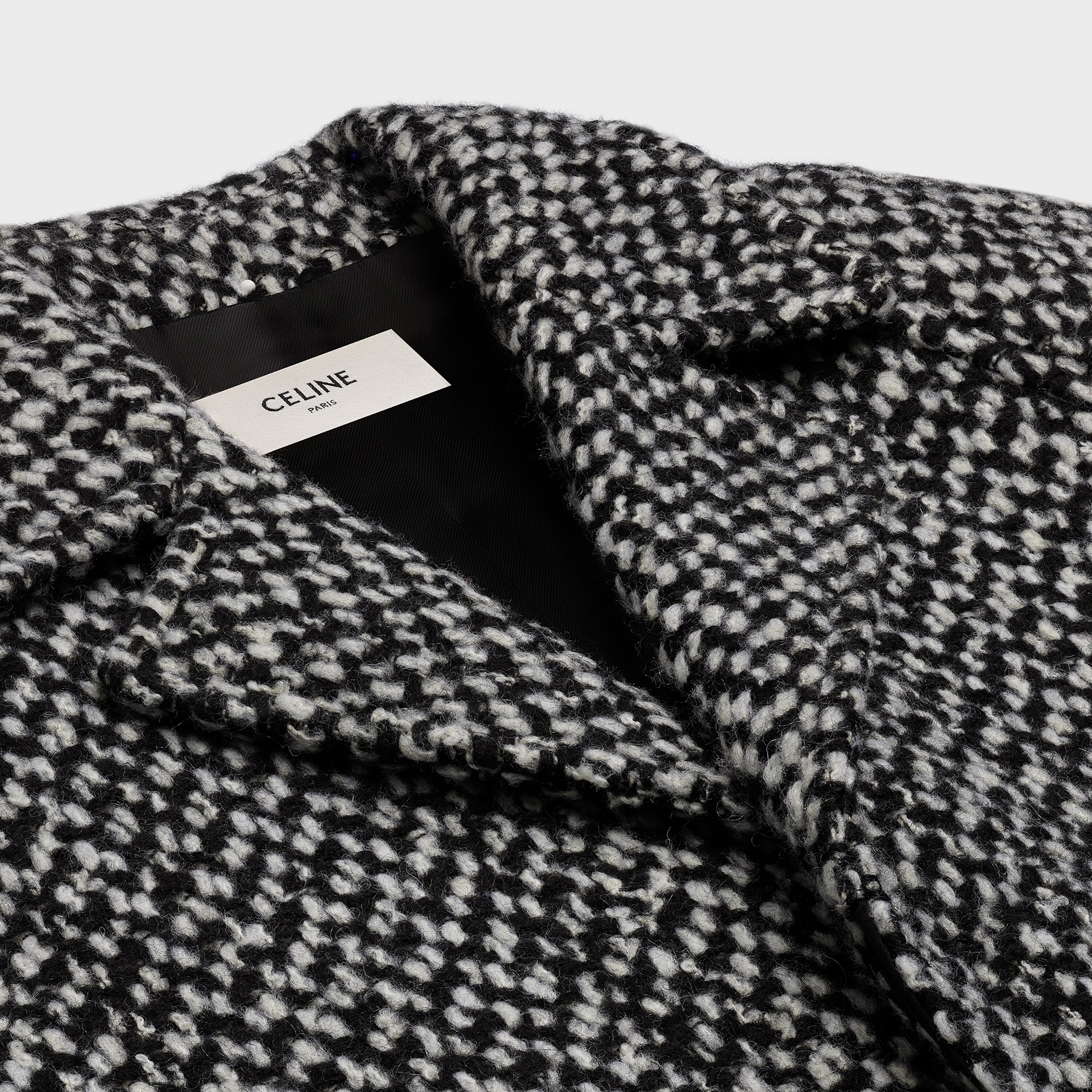 mac coat 3 buttons in tweed - null | CELINE