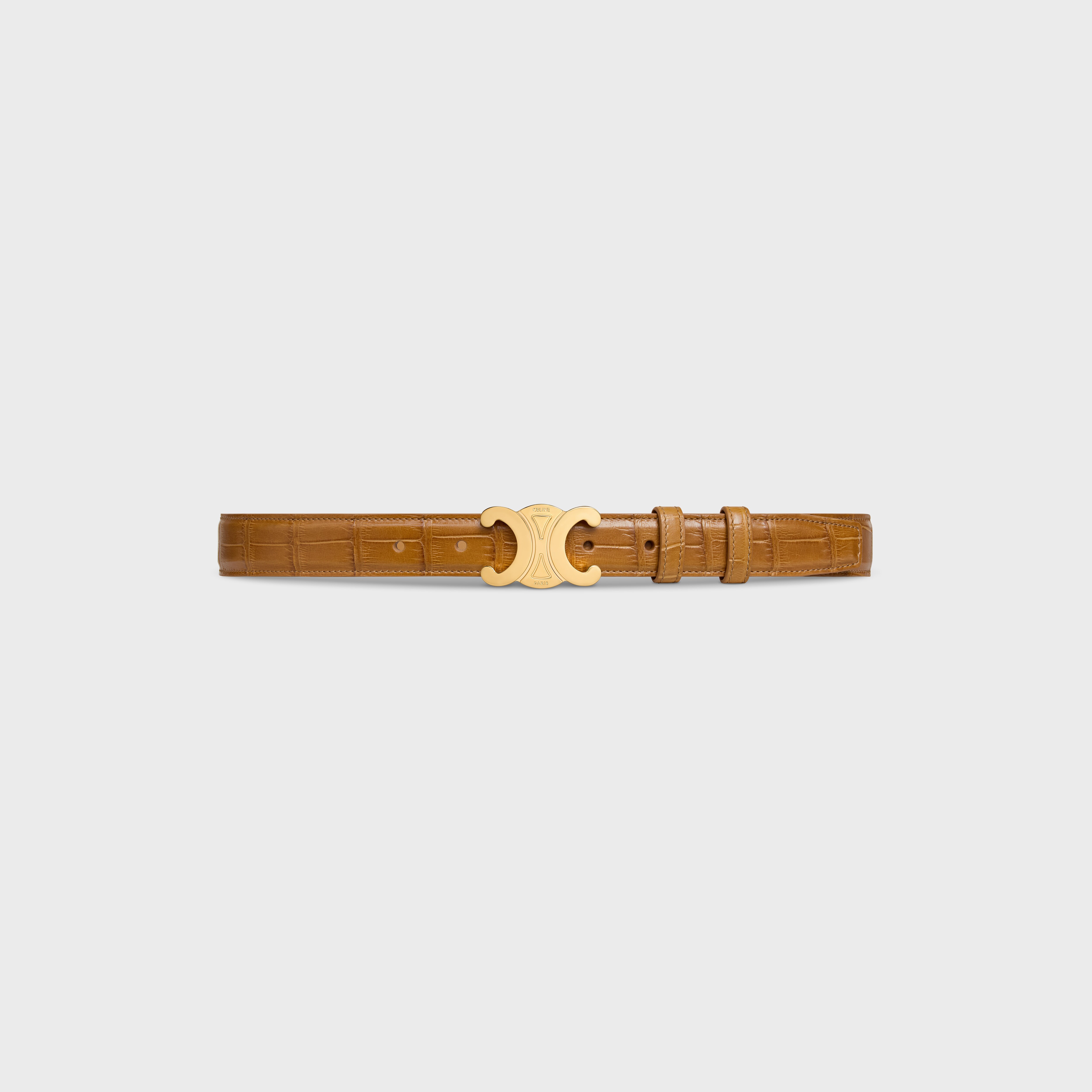 Medium 25MM Triomphe Belt IN ALLIGATOR - BLONDE | CELINE