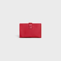 Tarjetero estilo acordeón de piel de becerro con textura granulada - Rojo - 390 RUE SAINT-HONORE - 2 | CELINE