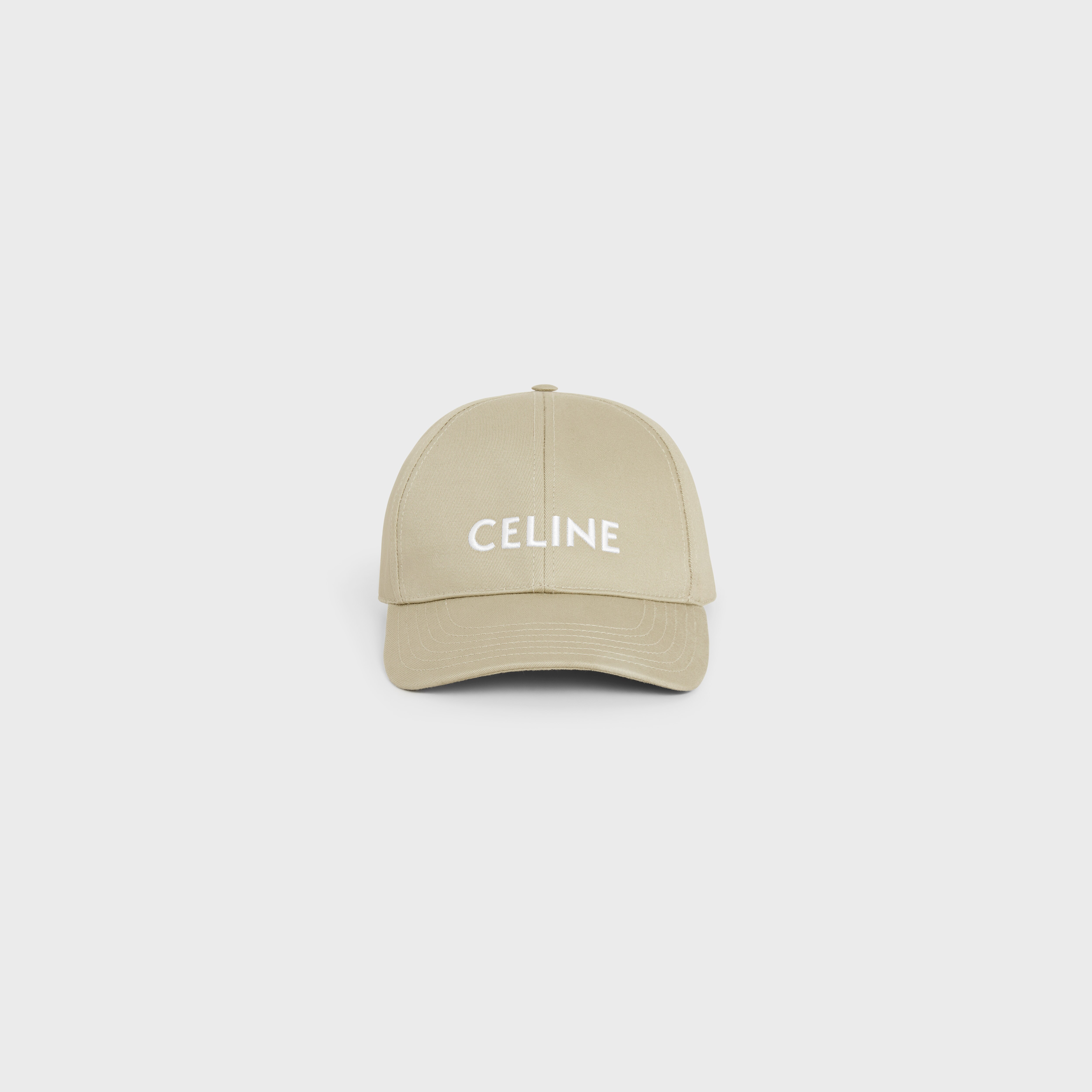 CELINE BASEBALL CAP IN COTTON - BEIGE | CELINE