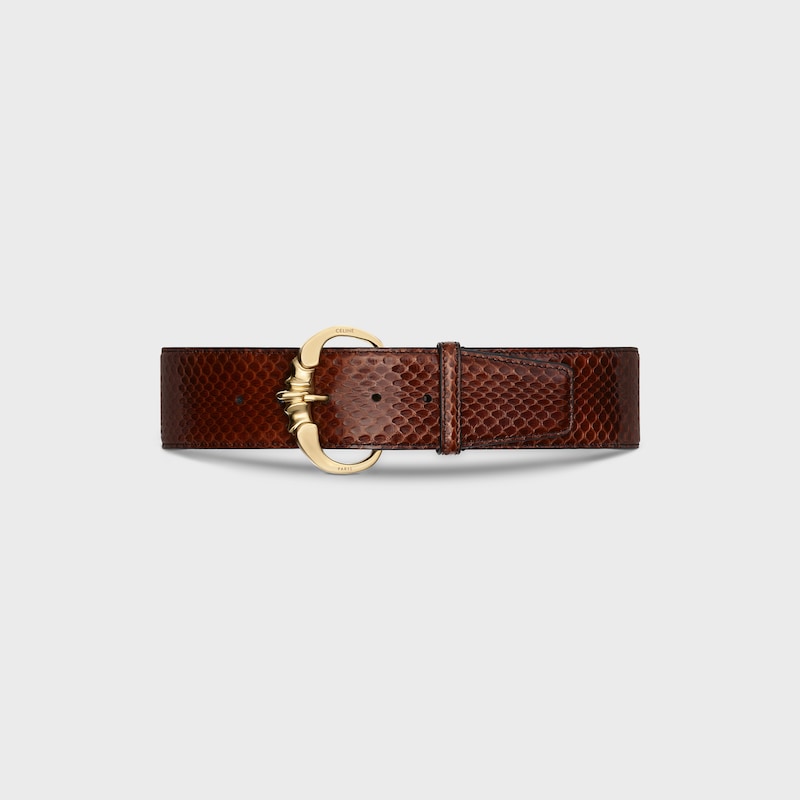 Large Belt with Camarat Buckle in Whips Snake | CELINE