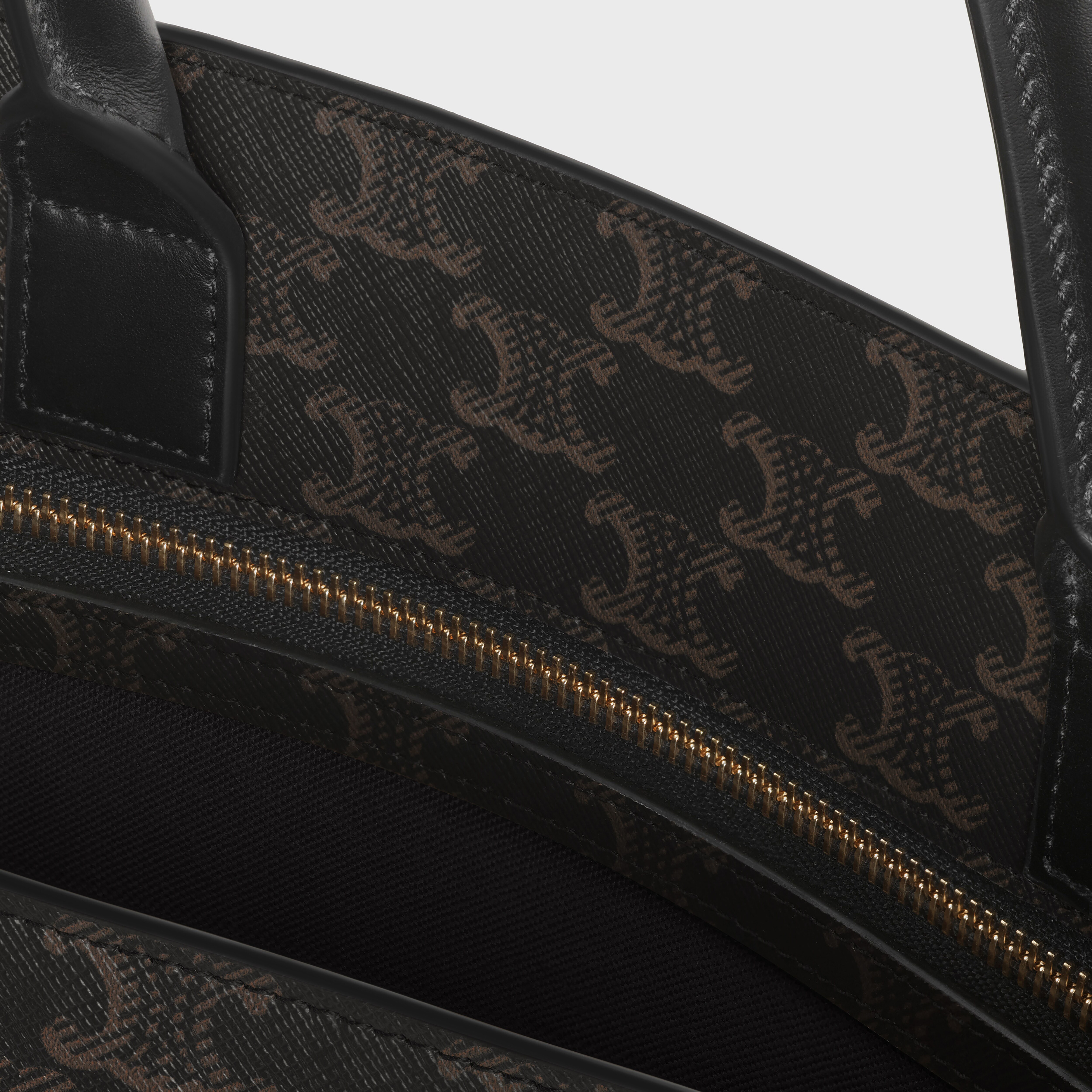medium messenger bag in triomphe canvas with celine print black