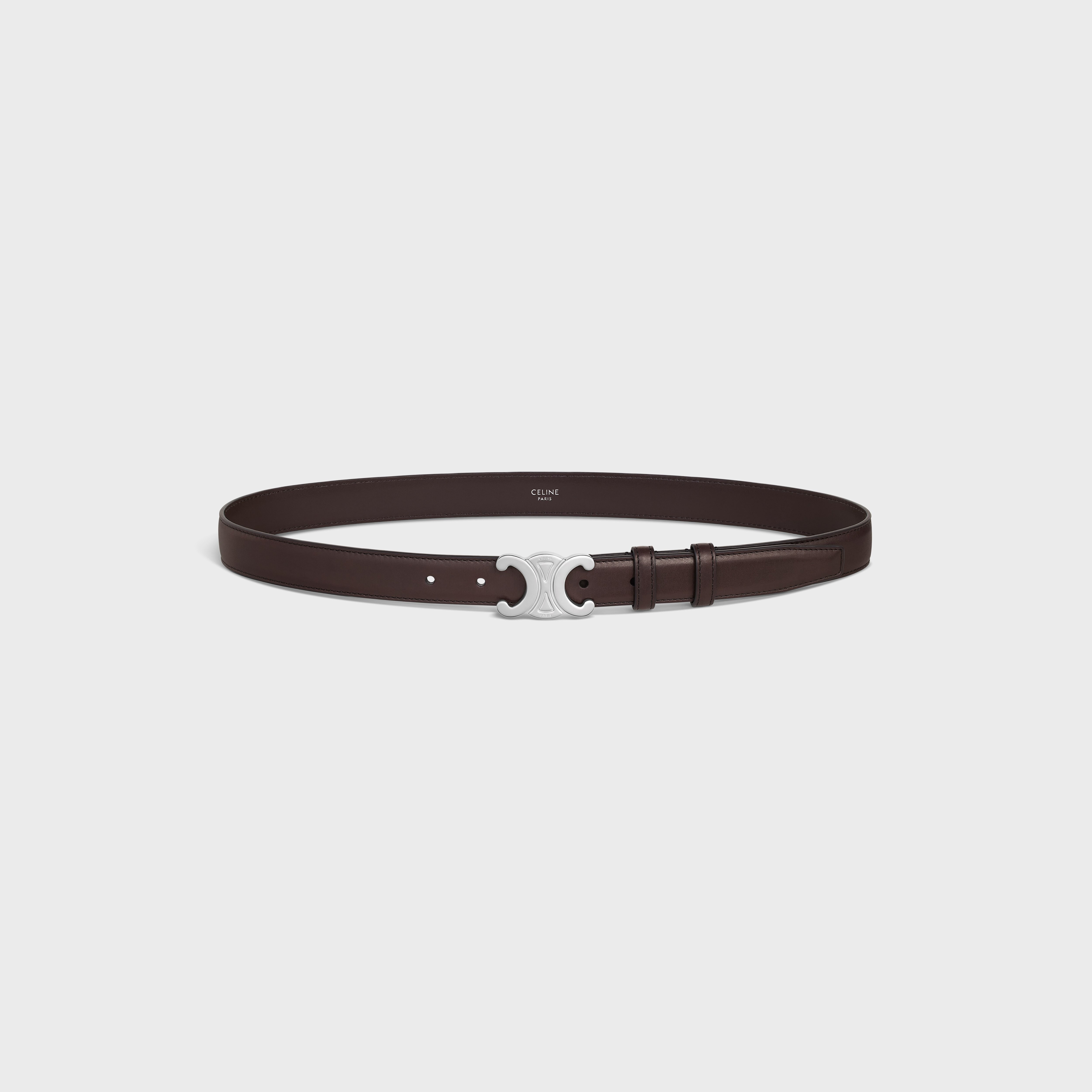 Celine - Medium Triomphe Belt in Natural Calfskin Leather - Brown - Size : 90 - for Men