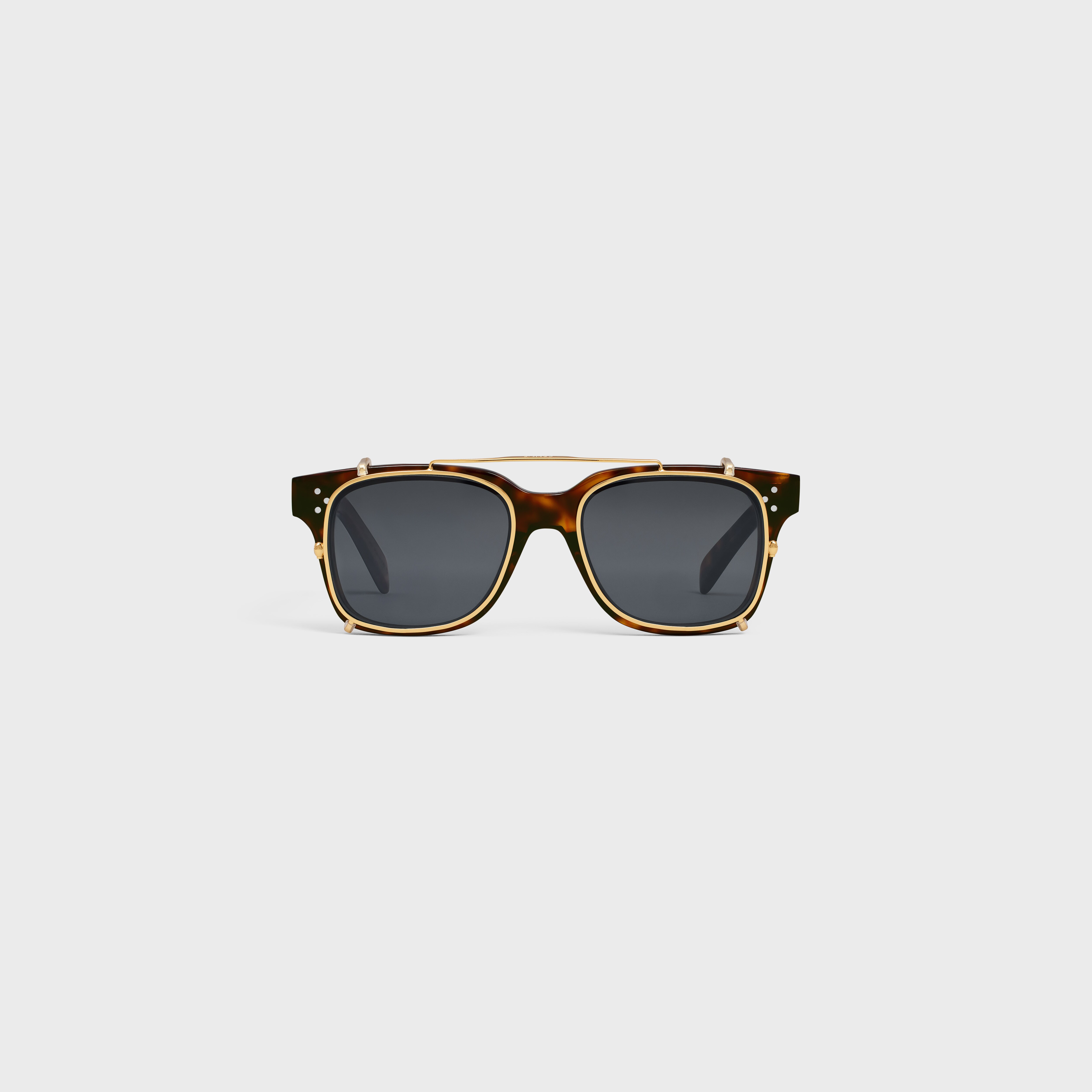 BLACK FRAME 51 SUNGLASSES IN ACETATE WITH METAL - RED HAVANA | CELINE