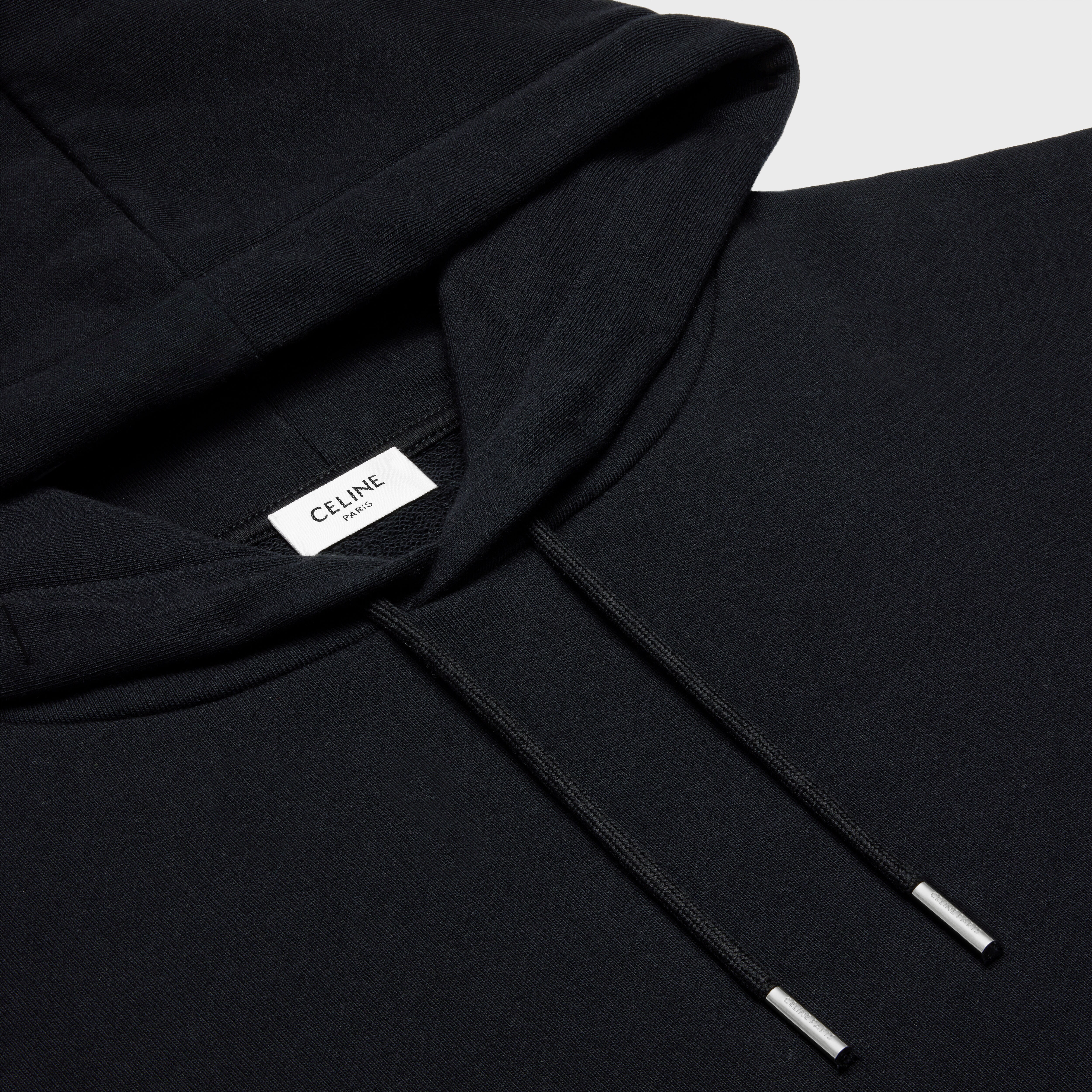 celine hoodie black and white