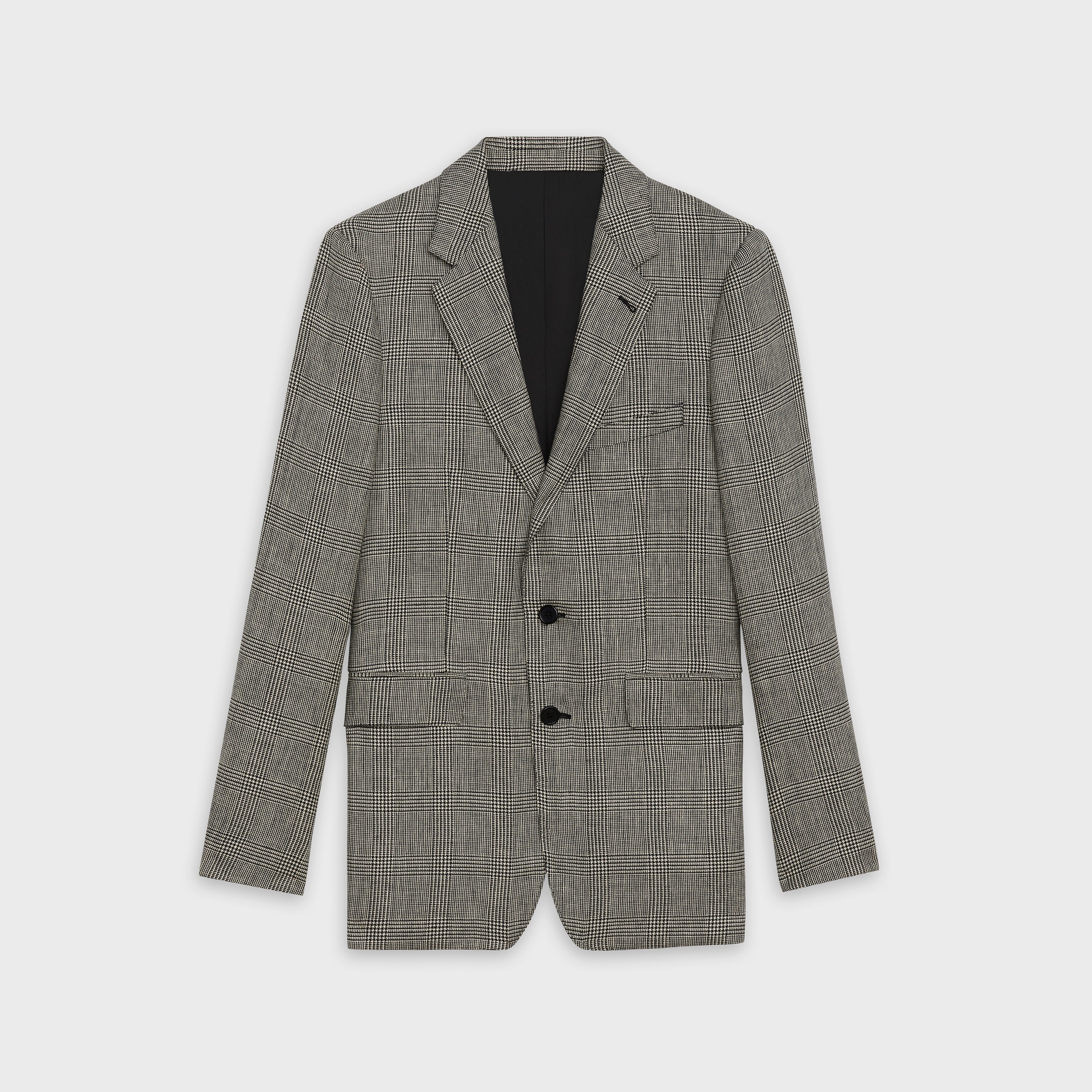 classic jacket in prince of wales - null | CELINE