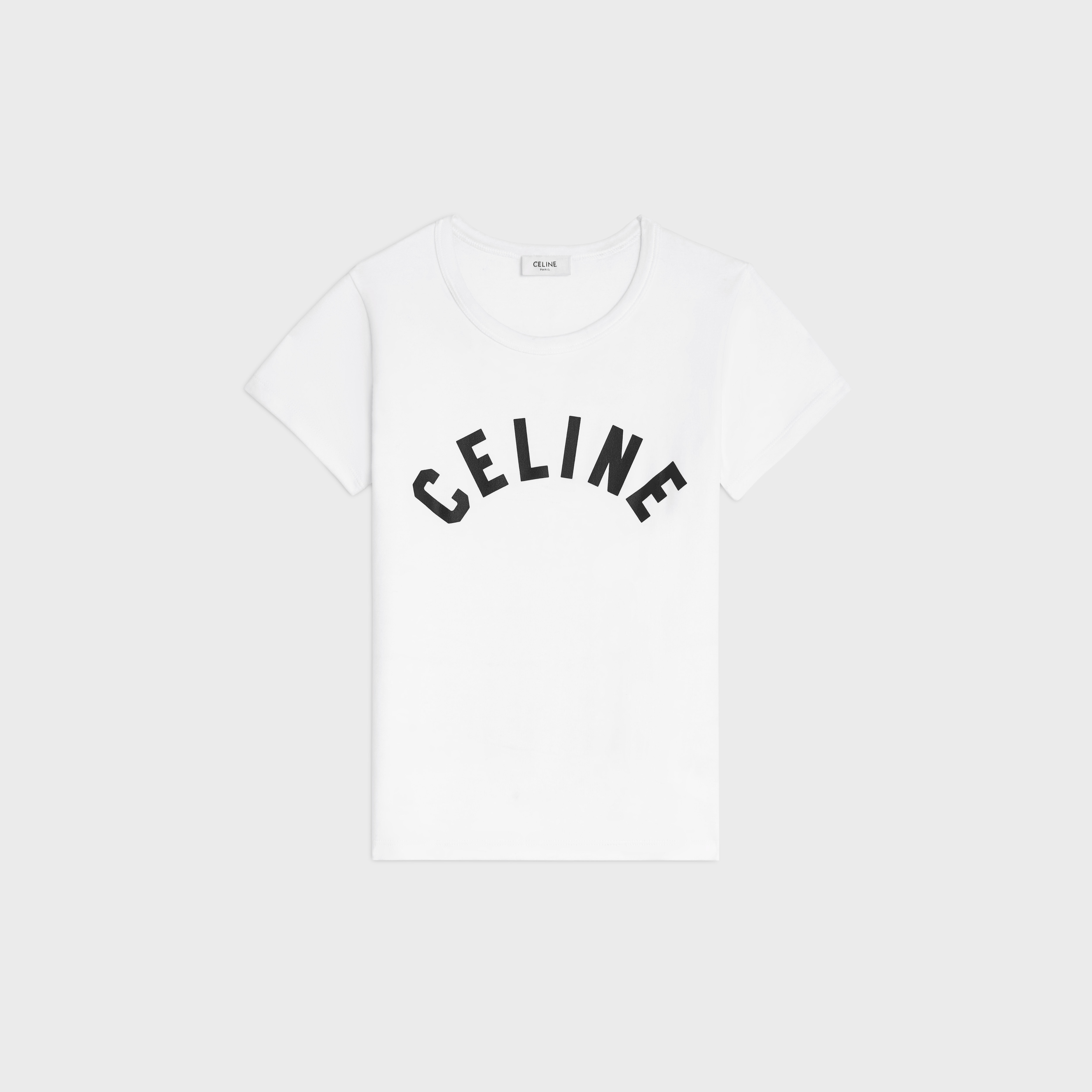 Tシャツ / リブ編みコットンジャージー - オフホワイト / ブラック 