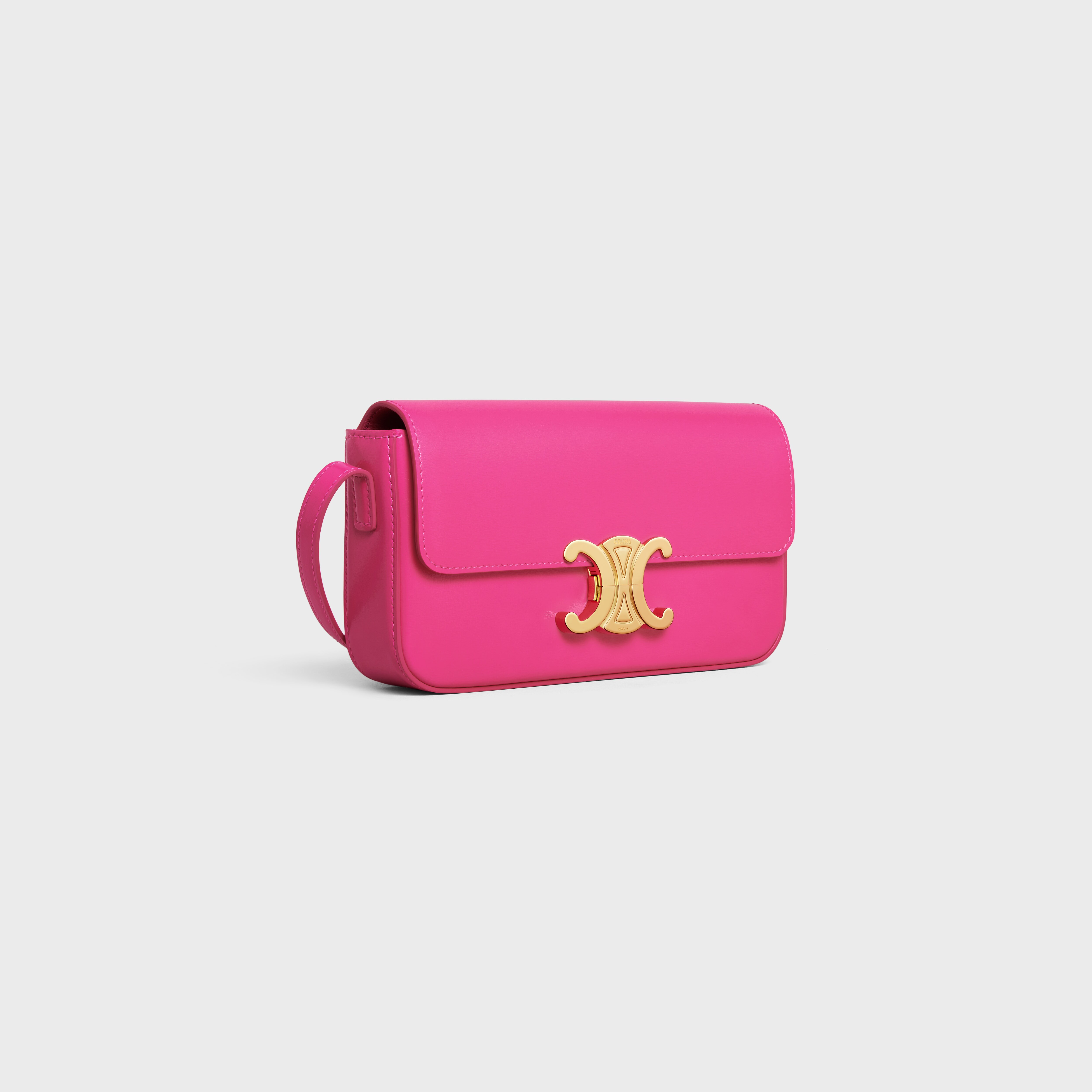 celine triomphe shoulder bag pink
