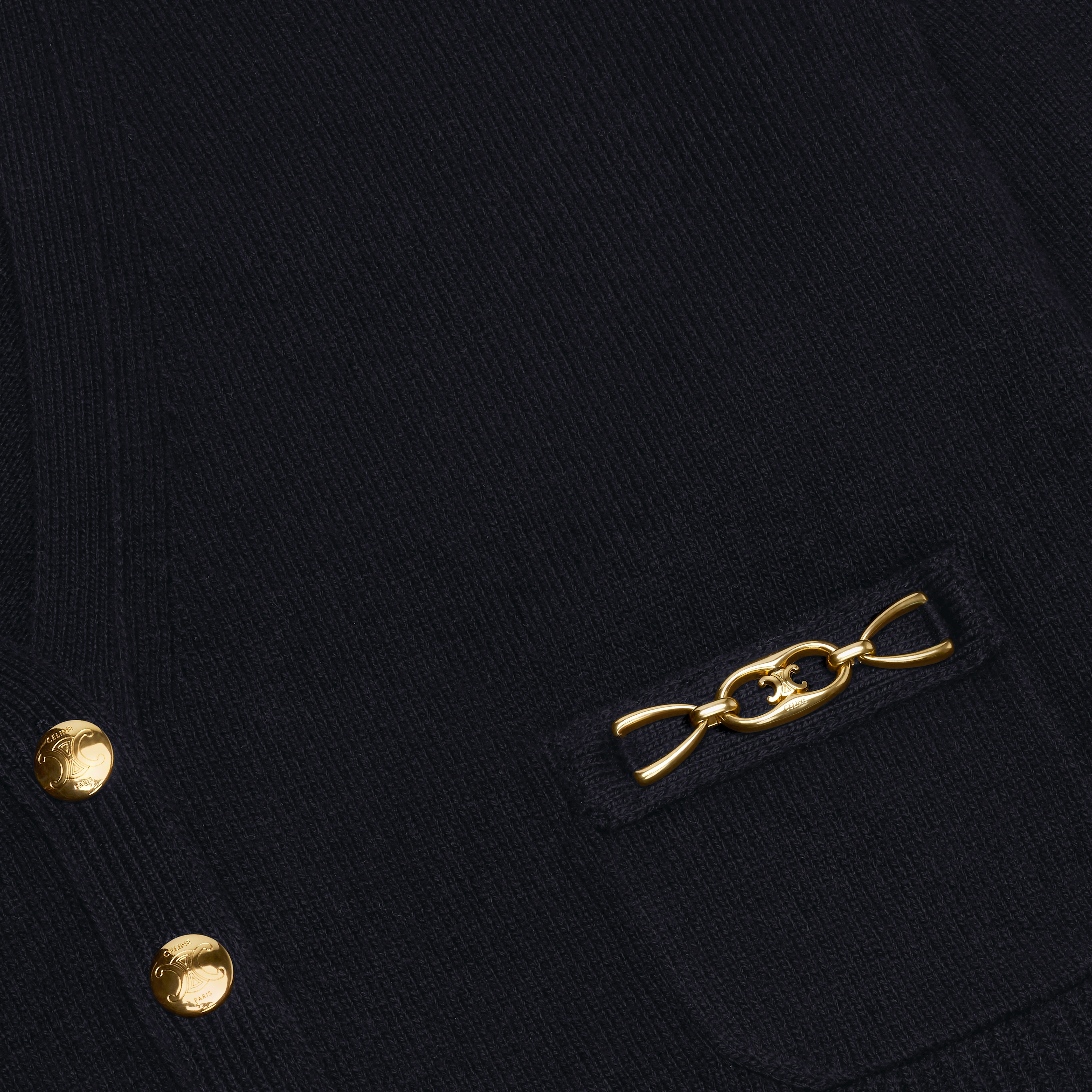 グルメット カーディガン / ヘリテージカシミア - ブラック | CELINE