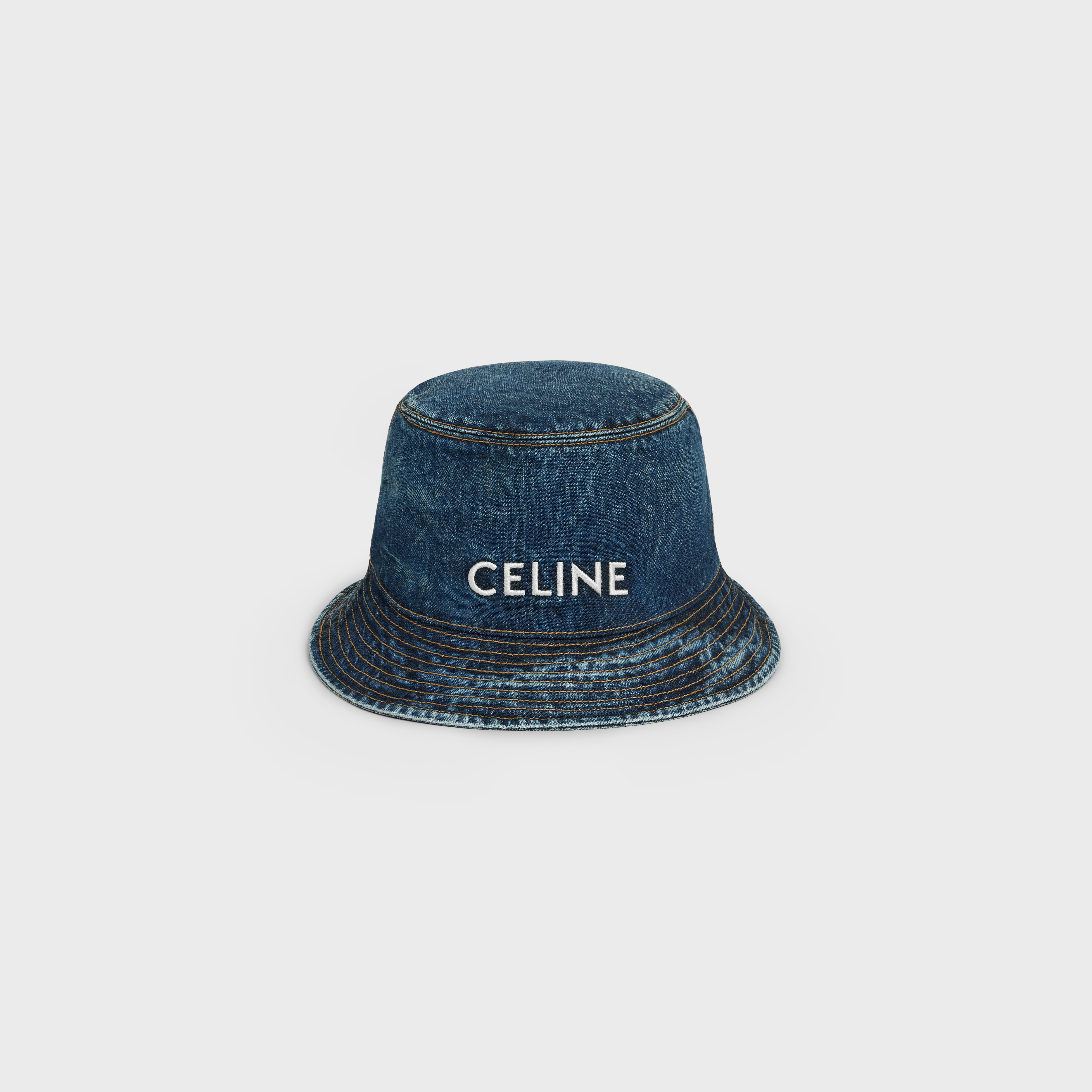celine bucket hat in trail wash denim - TRAIL WASH | CELINE
