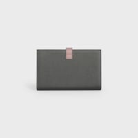 Cartera grande con correa de piel de becerro con textura granulada bicolor - Gris / rosa vintage - 390 RUE SAINT-HONORE - 2 | CELINE