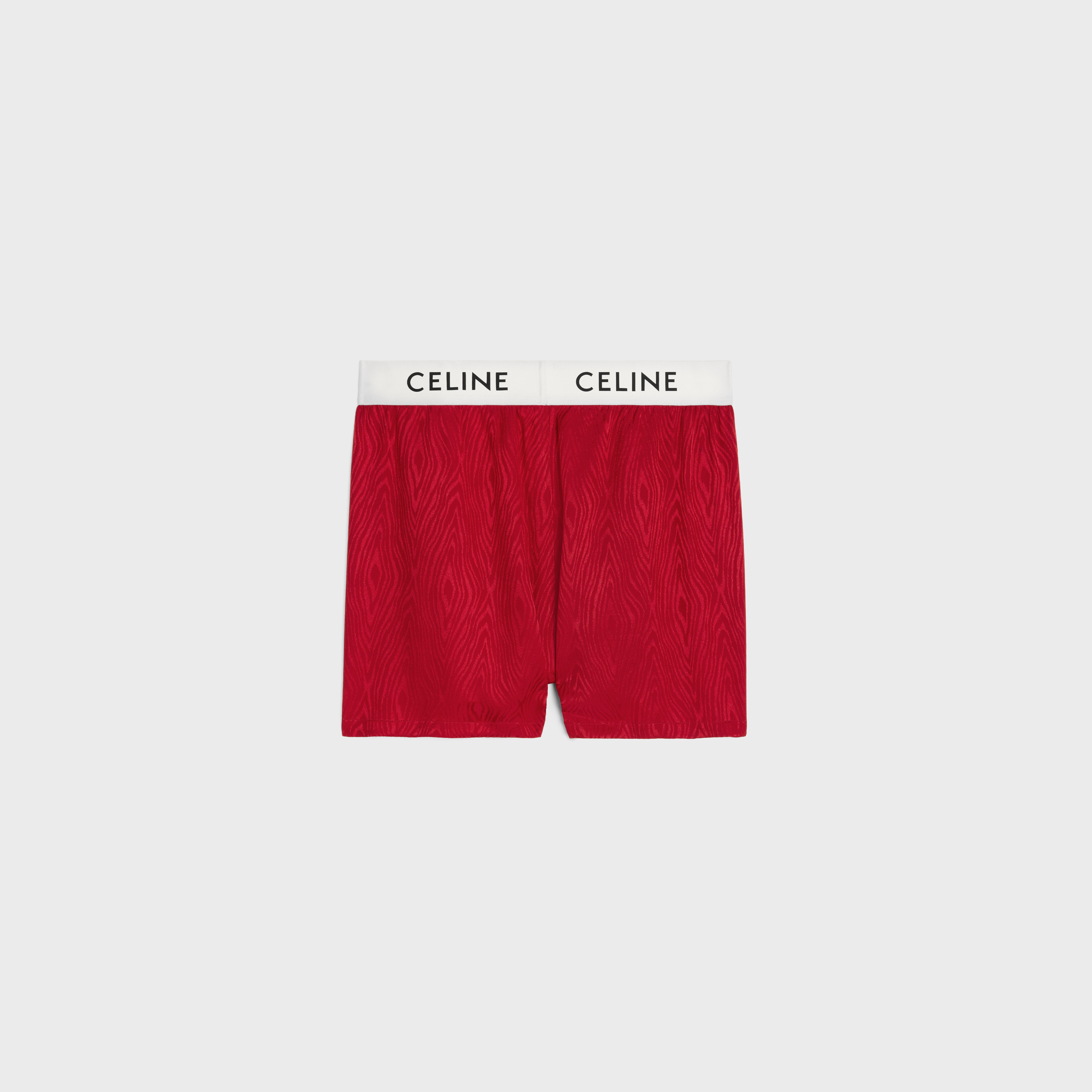 CELINE BOXERS IN SHIMMERING SILK CADY - CARMIN