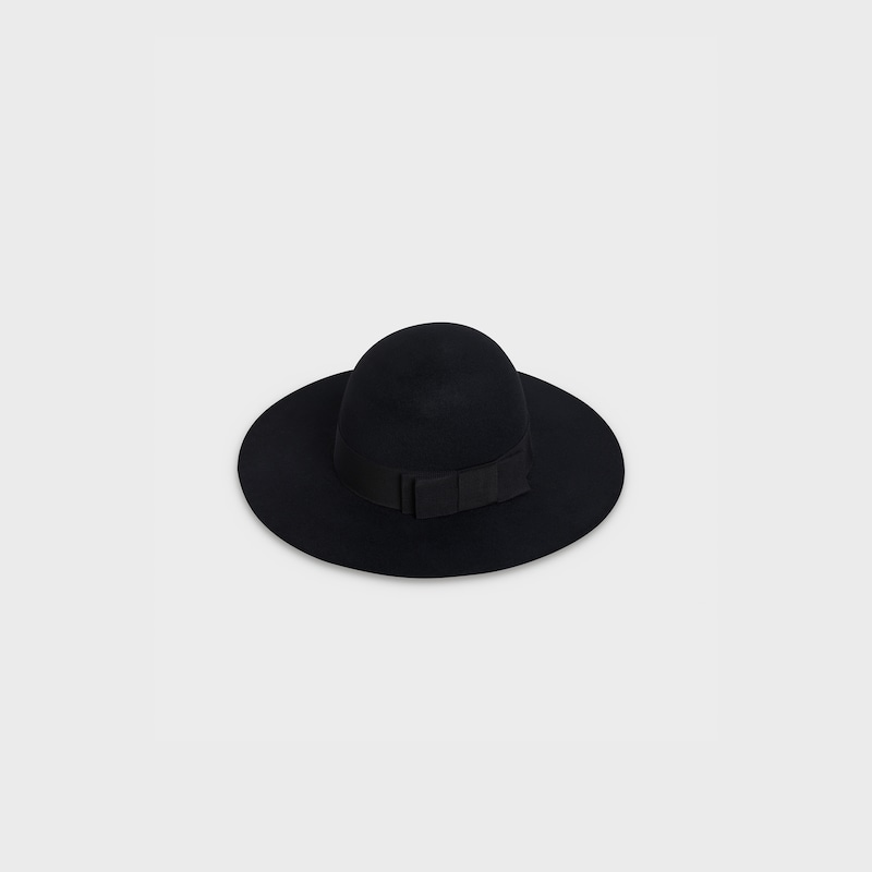 broad-brimmed hat in felt - null | CELINE