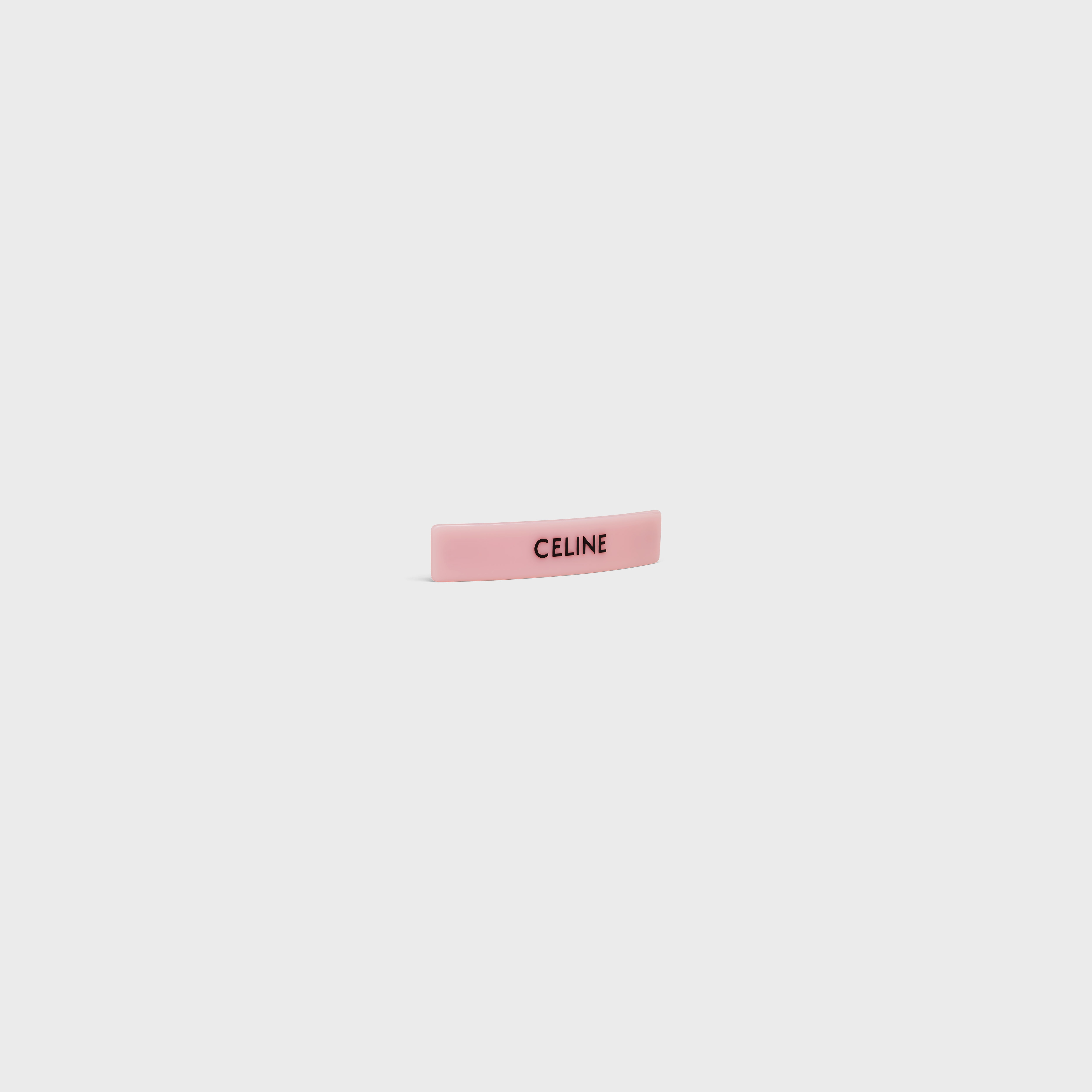 Celine Monochroms Hair Clip In Acetate And Steel Light Rose Black Celine