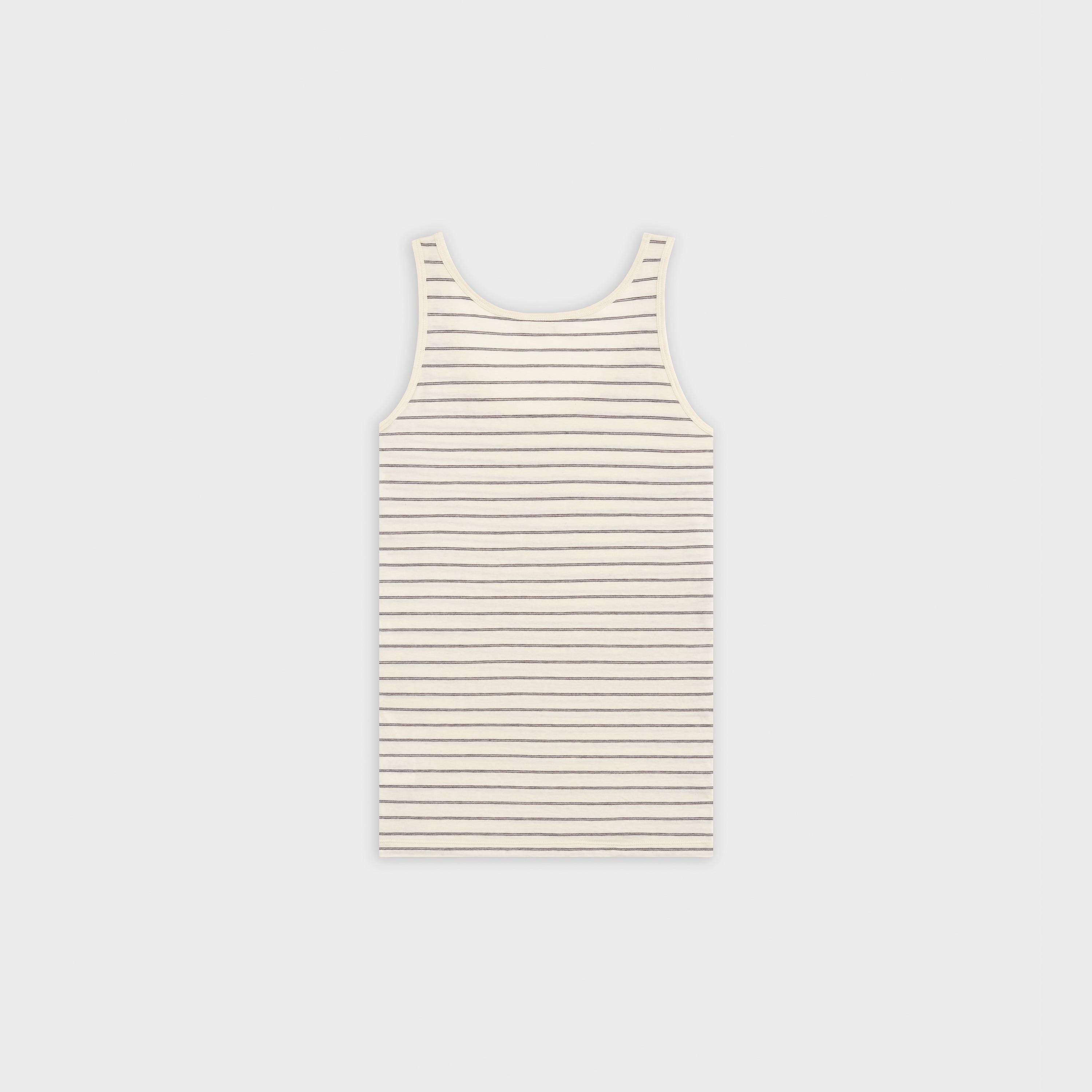 TANK TOP IN EMBROIDERED STRIPED COTTON - NULL | CELINE