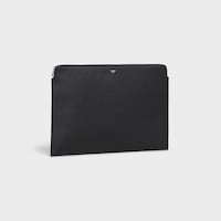 Portadocumentos de piel de becerro con textura granulada - Negro - 390 RUE SAINT-HONORE - 2 | CELINE