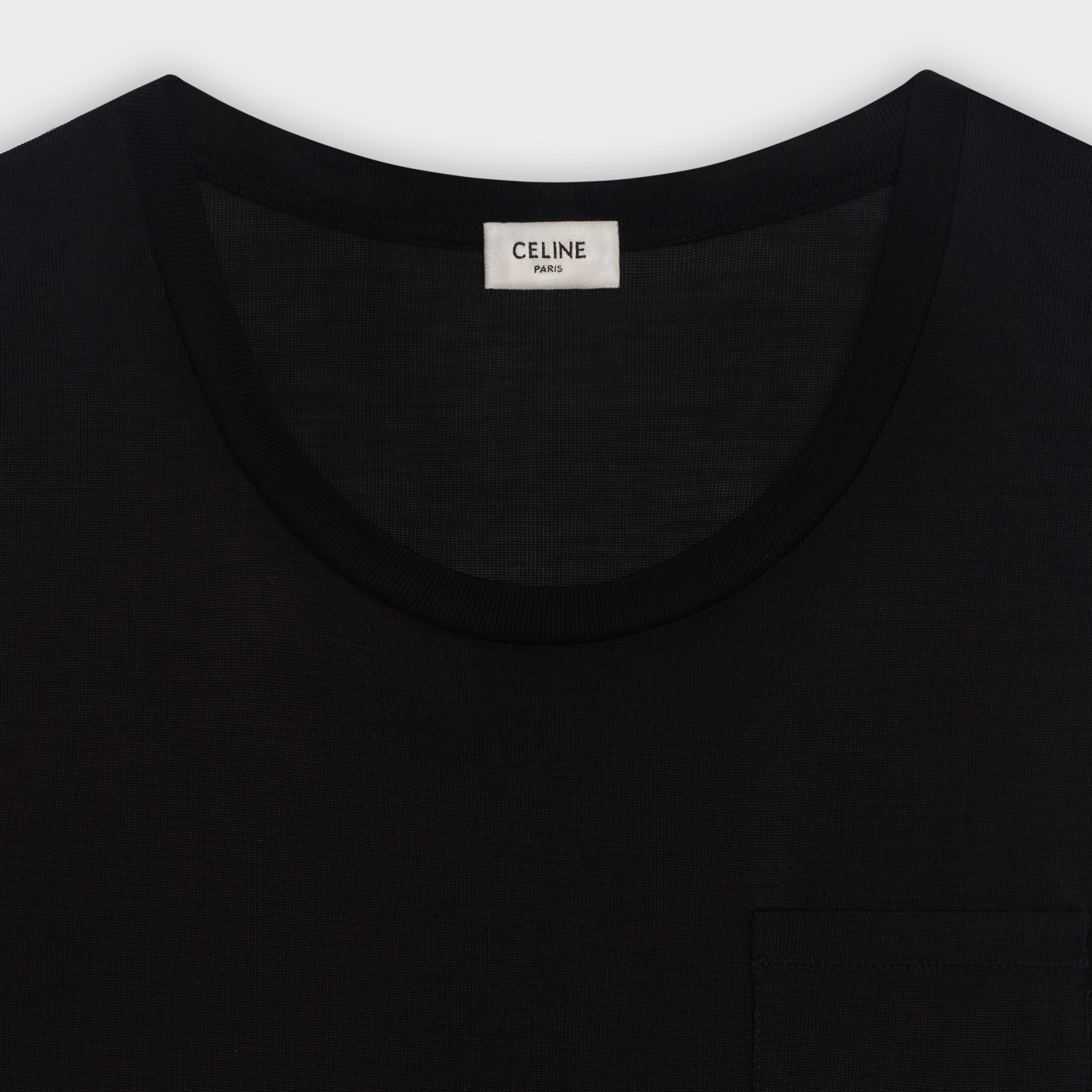 セリーヌ T-SHIRT IN SILK JERSEY 2X384700D CELINE（セリーヌ） 2X384700D T-SHIRT IN SILK JERSEY ブラック T
