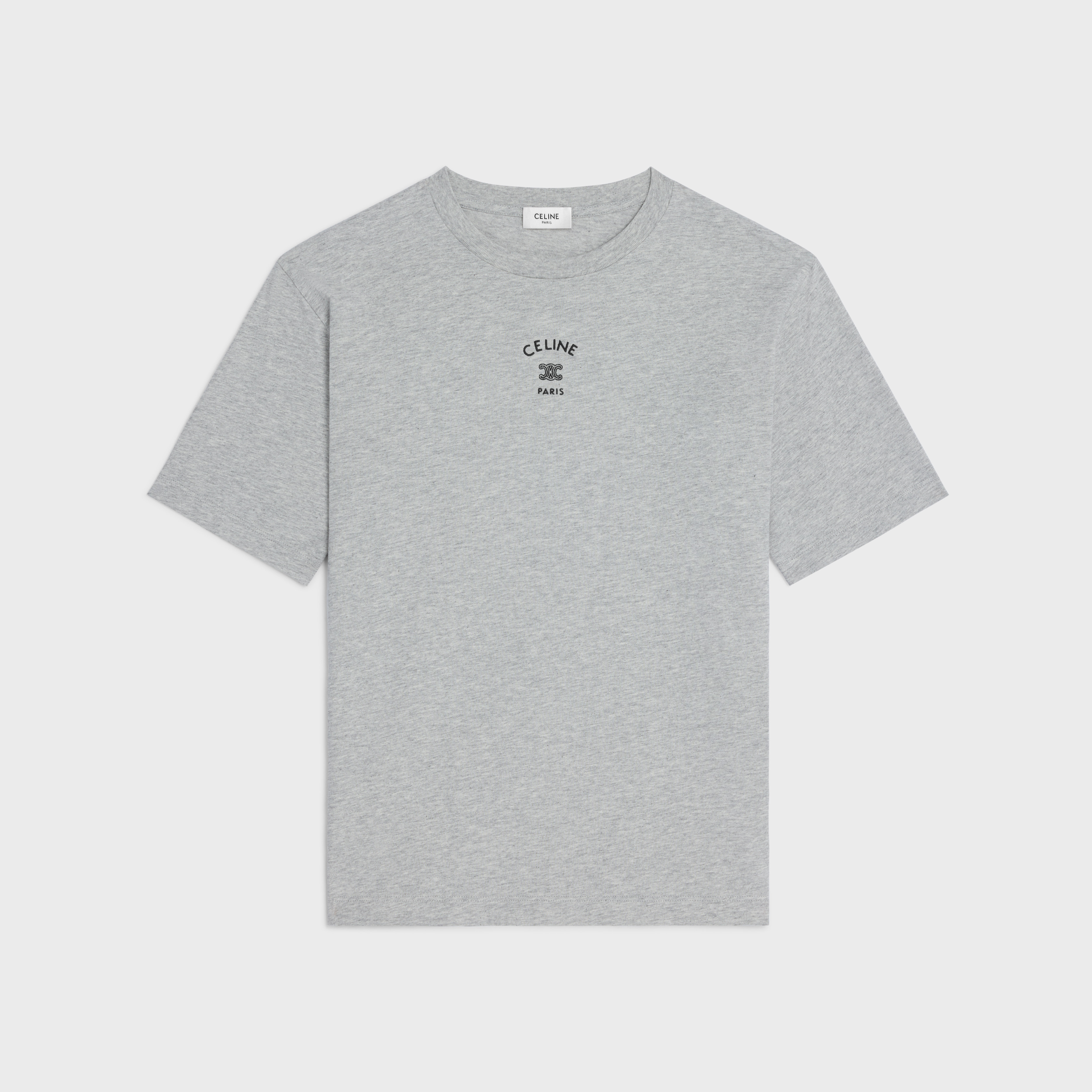 ルーズ Tシャツ / コットンジャージー - ヴィンテージグレーメランジェ 