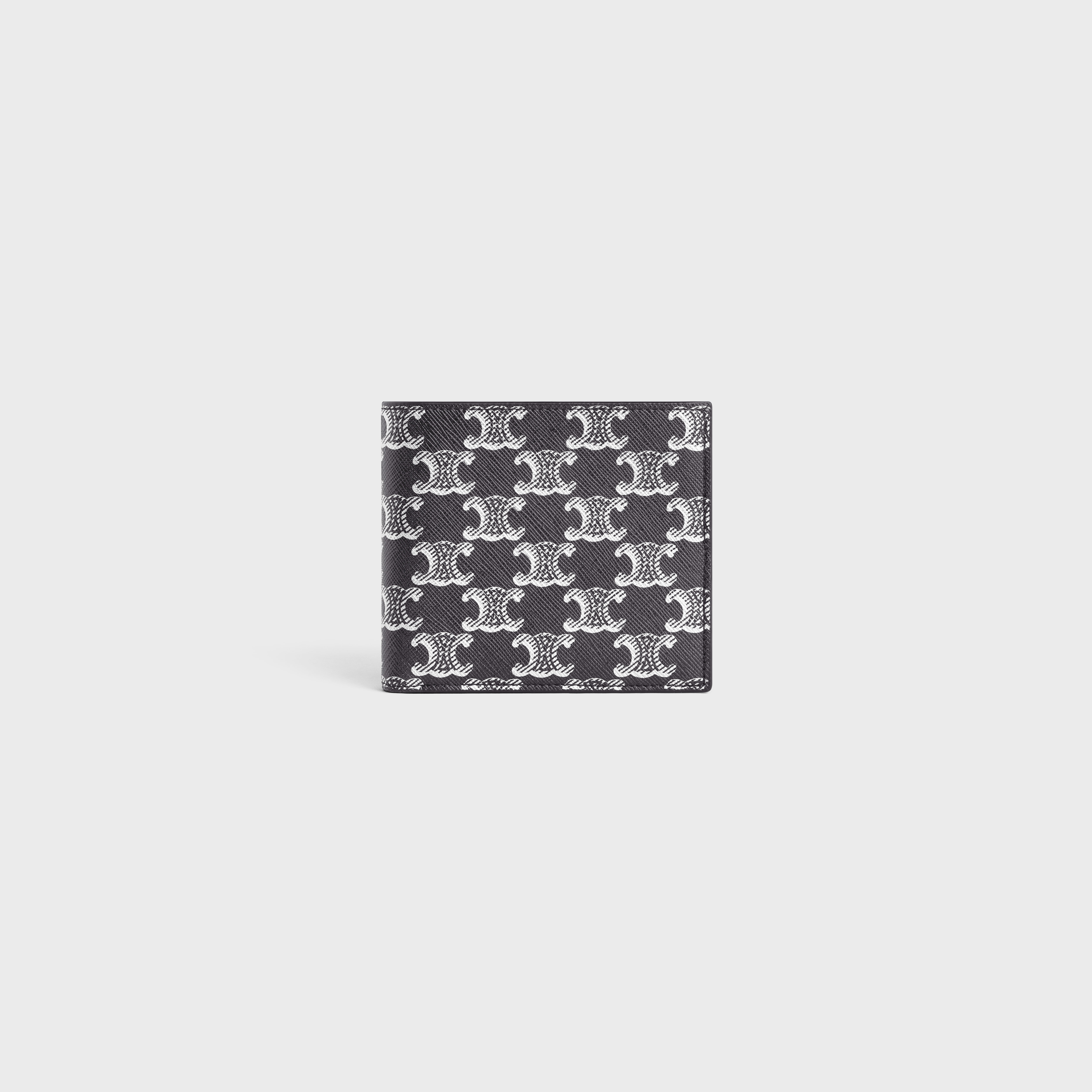 Celine Men's Hammered Leather Bi Fold Wallet SOURIS