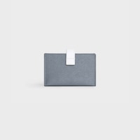 Tarjetero estilo acordeón bicolor de piel de becerro con textura granulada - Gris medio / Blanco - 390 RUE SAINT-HONORE - 2 | CELINE