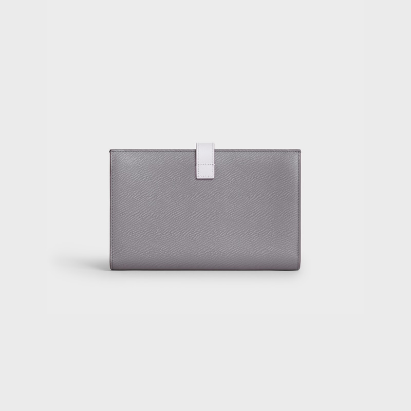 Large strap wallet in Bicolour Grained Calfskin | CELINE