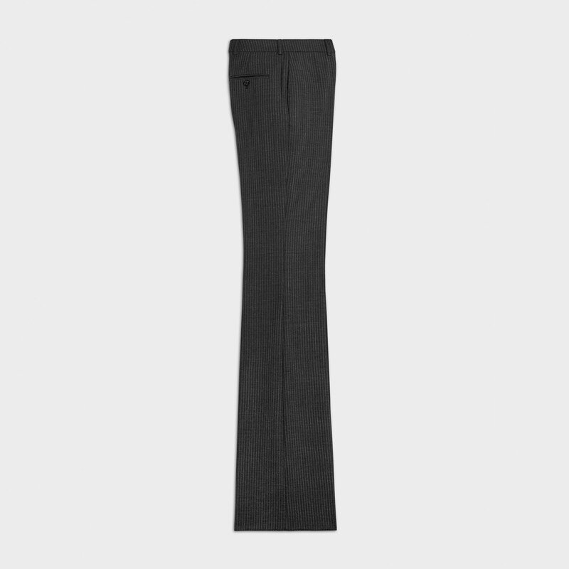 flared pants in striped wool fabric | CELINE
