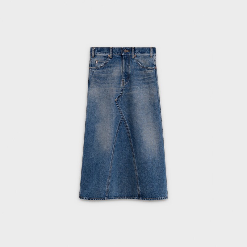 jupe longue denim classic stone | CELINE