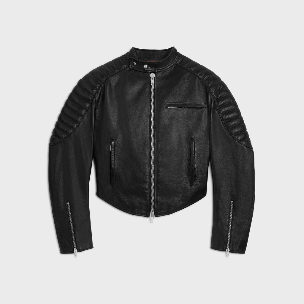 Giacca In Pelle PVC Donna – Stile Cafe Racer, Nero Lucido, 3XL, Con Cerniere, Look Motociclista