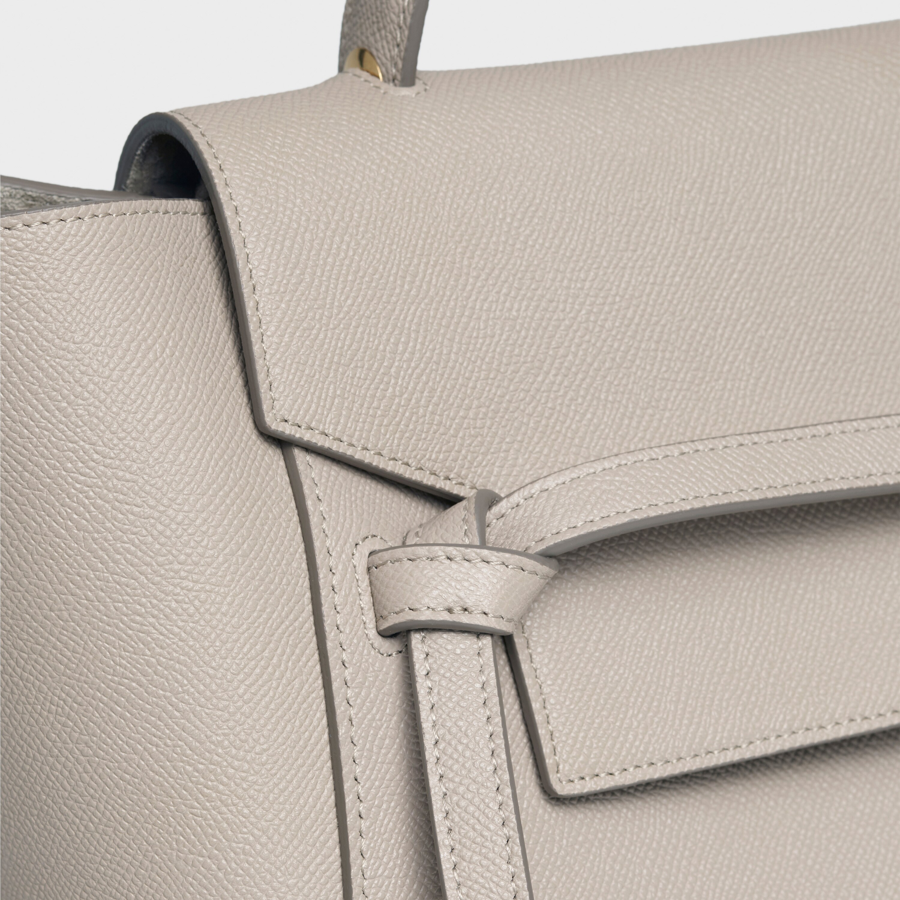 CELINE-Celine Pico Belt Bag in Grained Calfskin Grey