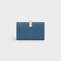 Cartera grande con correa de piel de becerro con textura granulada bicolor - Petróleo/nude - 390 RUE SAINT-HONORE - 2 | CELINE