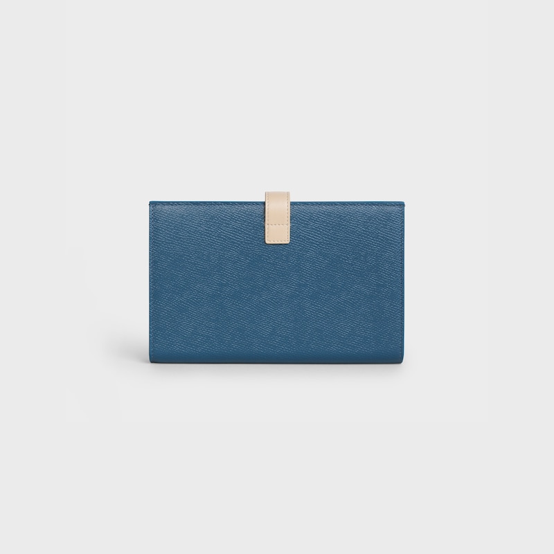 Large strap wallet in Bicolour Grained Calfskin | CELINE