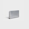 Large zipped wallet in Laminated grained calfskin - Silver - 390 RUE SAINT-HONORE - 2 | CELINE