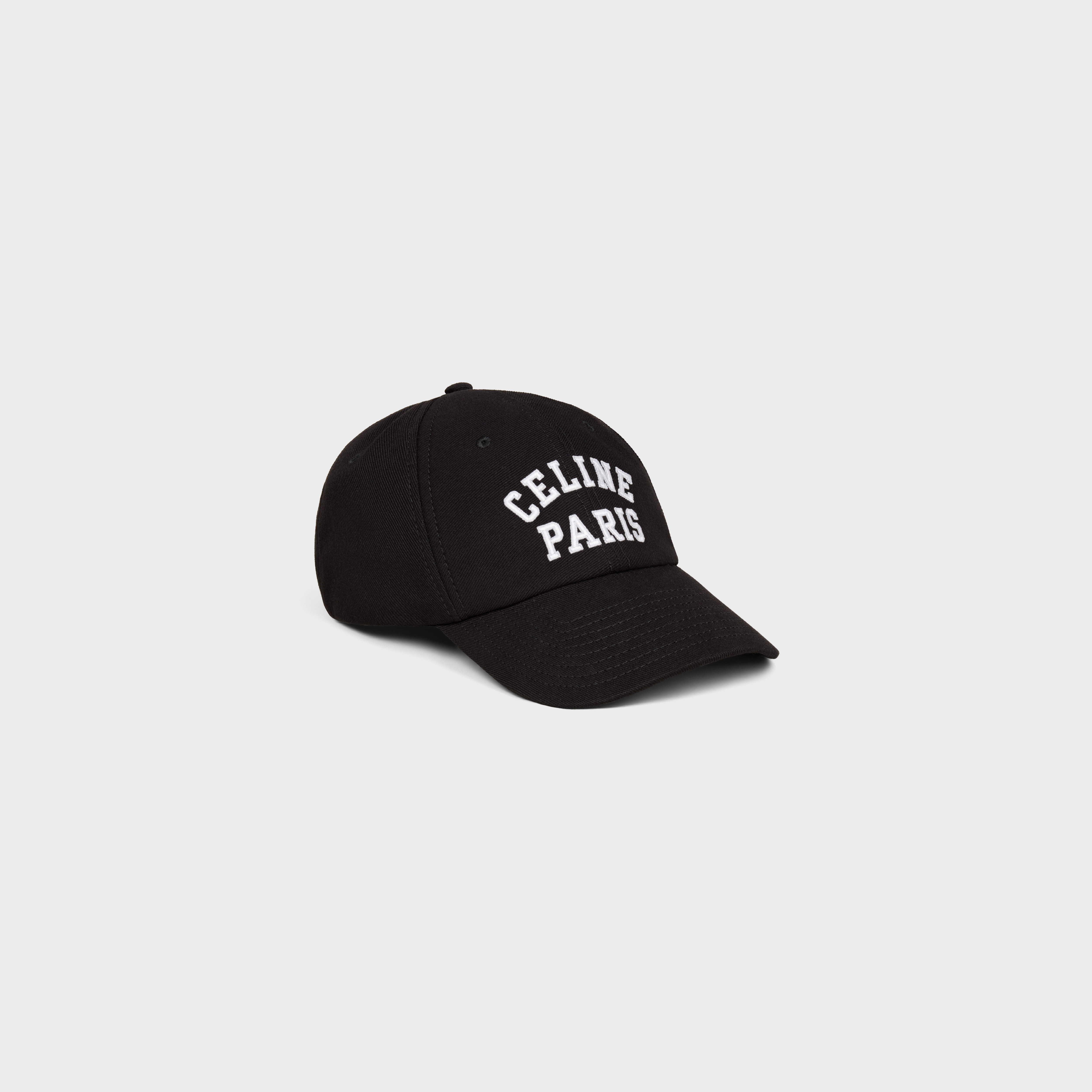 CELINEキャップ 黒 m triomphe baseball cap IN COTTON DRILL - BLACK 