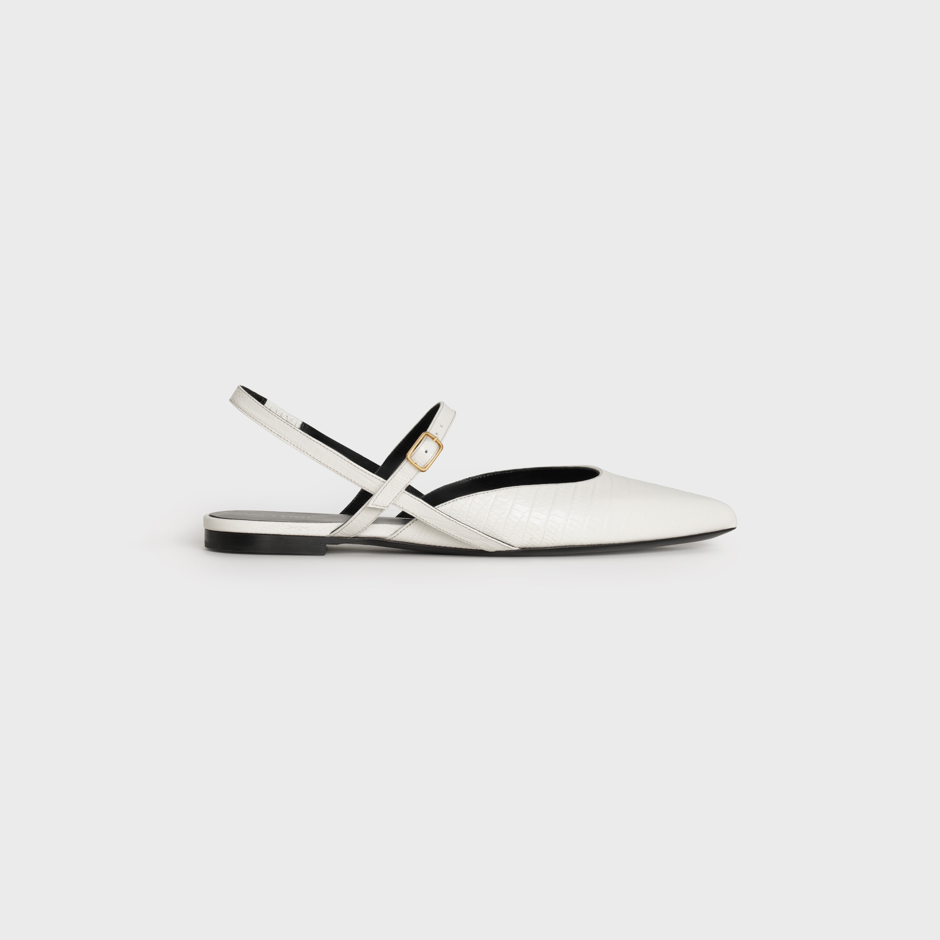 slingback flats white